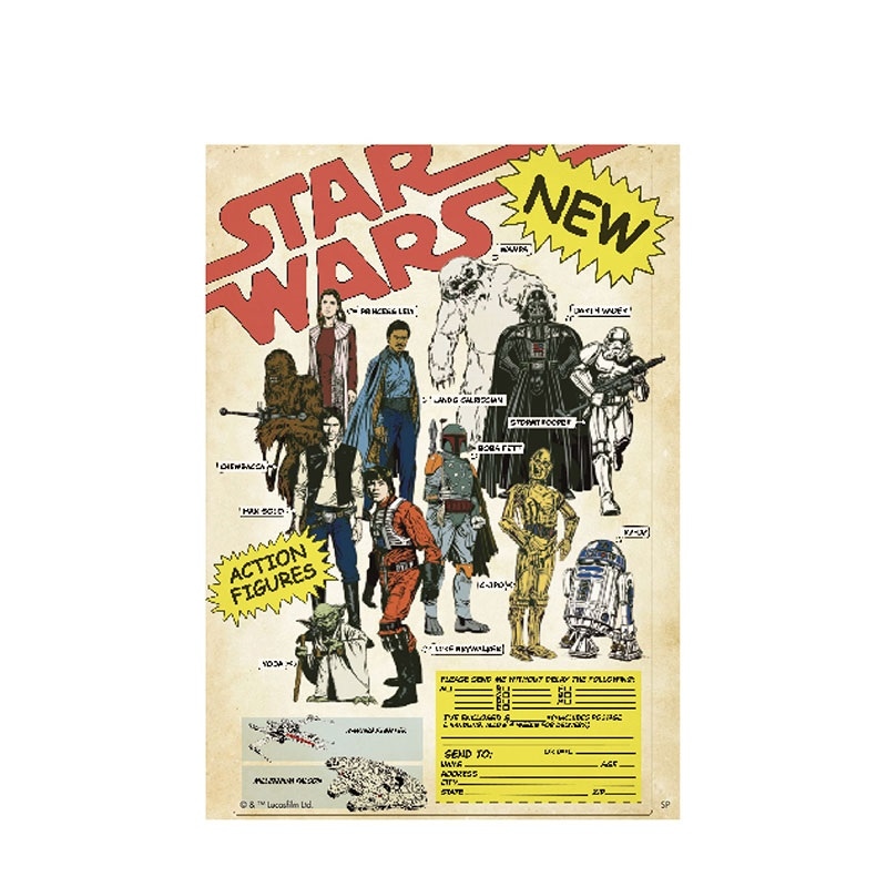 スター・ウォーズ ポスターステッカー ヴィンテージ | キャラクター