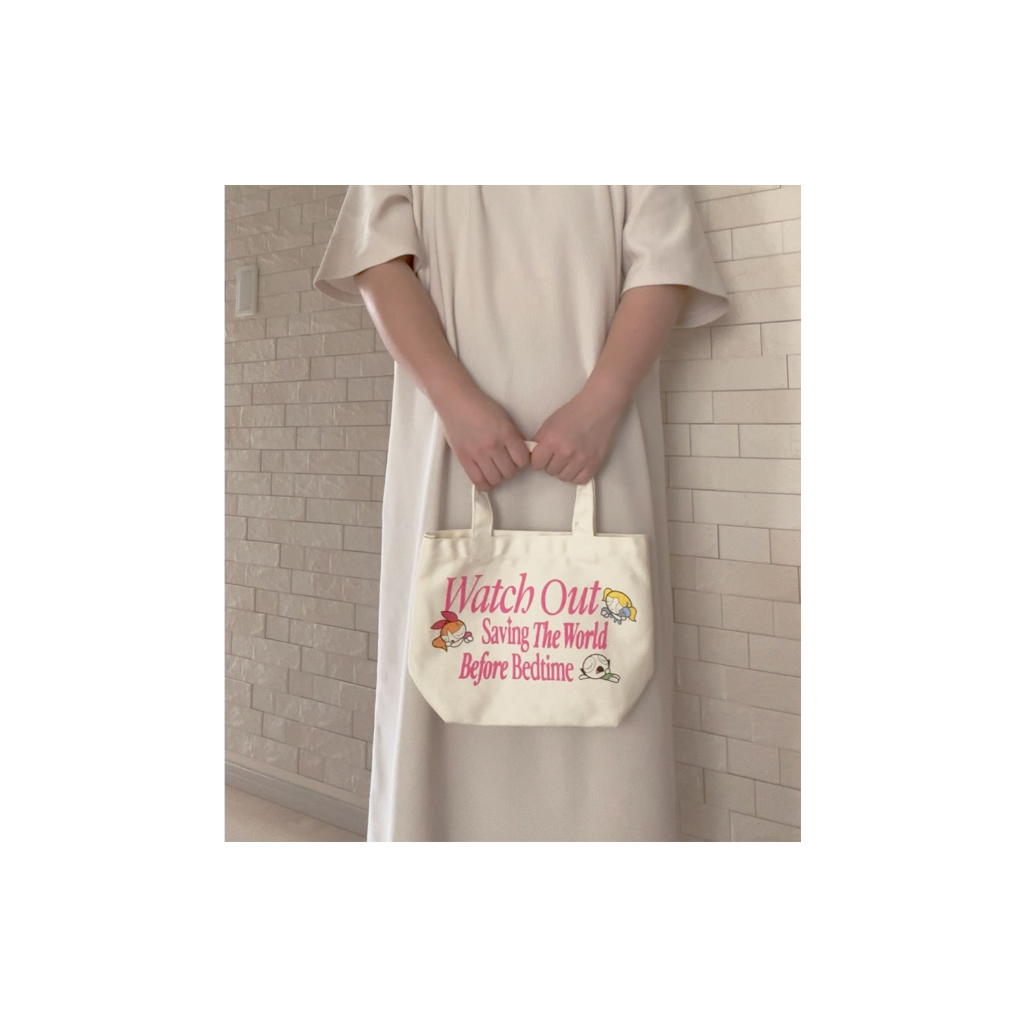 [公式] メーカー直営 パワーパフガールズ カラーマチ付きバッグ ナチュラル