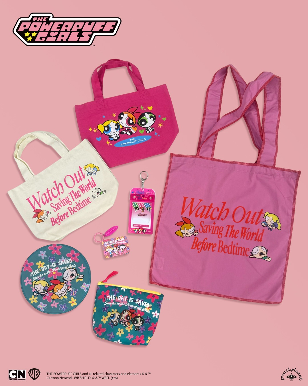 [公式] メーカー直営 パワーパフガールズ カラーマチ付きバッグ ナチュラル