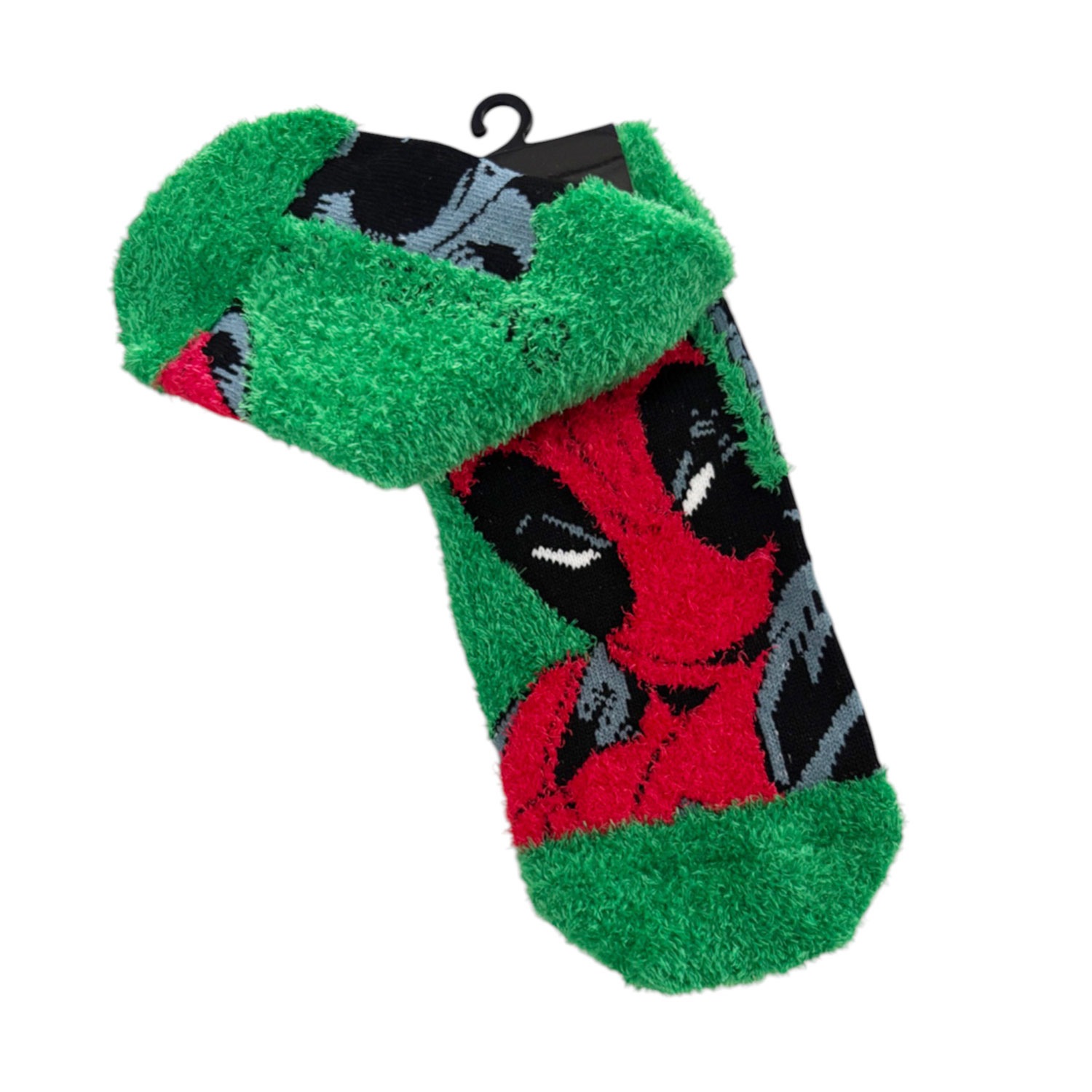 [公式] メーカー直営 MARVEL もっこもこくつした デッドプール グリーン