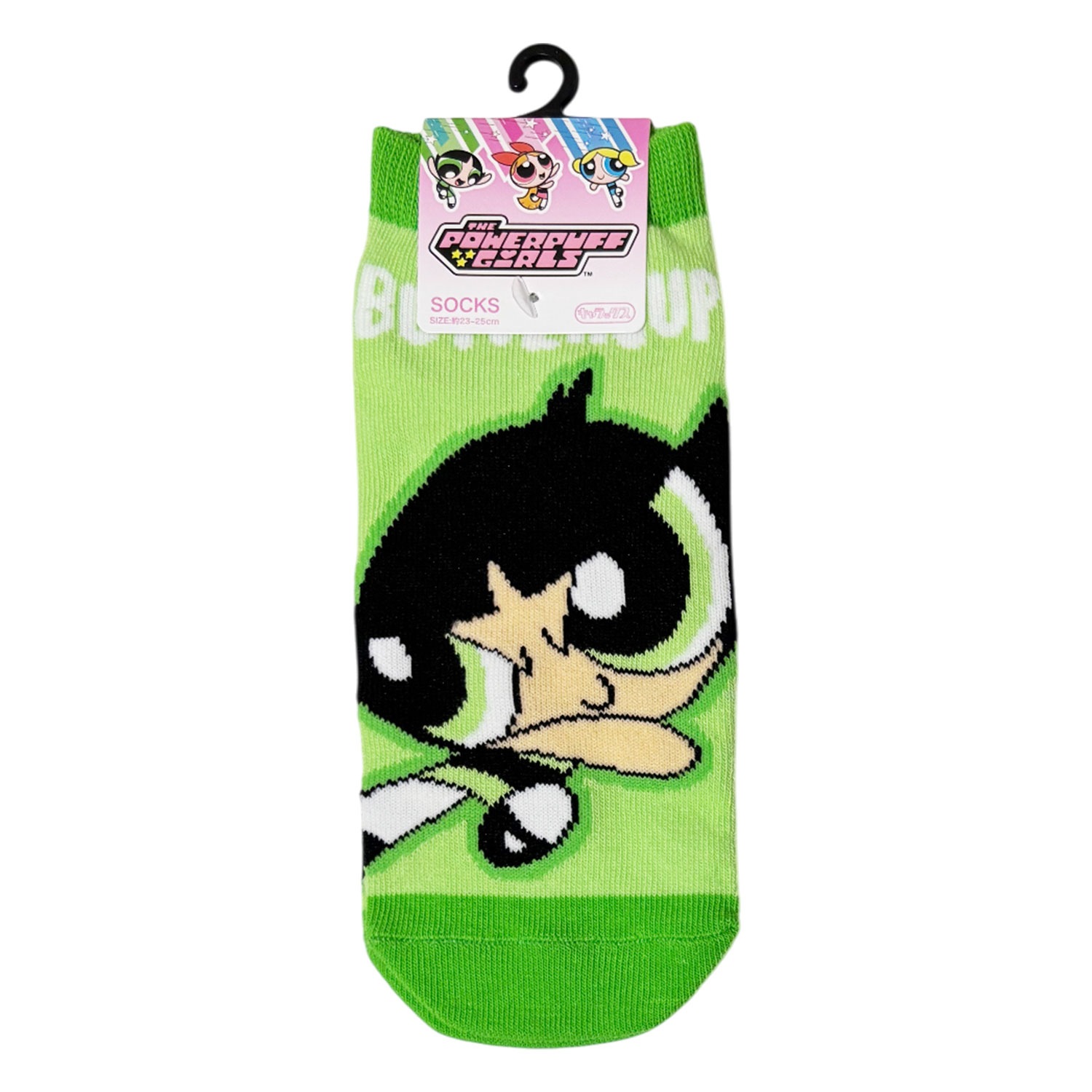[公式] パワーパフガールズ キャラックス（靴下）バターカップ／ロゴ／ＧＲ ※3P¥1100対象