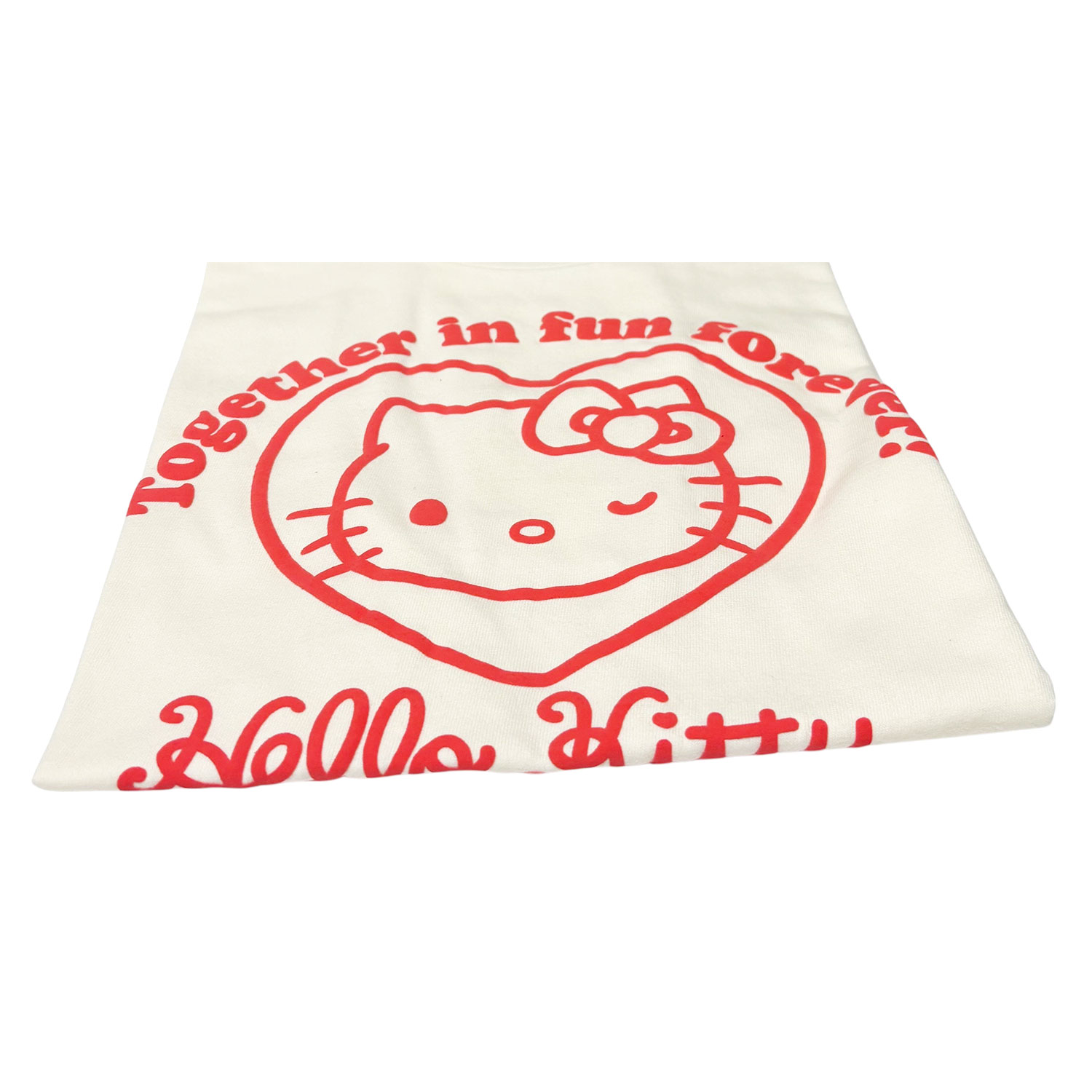 [公式] メーカー直営 サンリオキャラクターズ 発泡プリント Tシャツ ハローキティ ハート