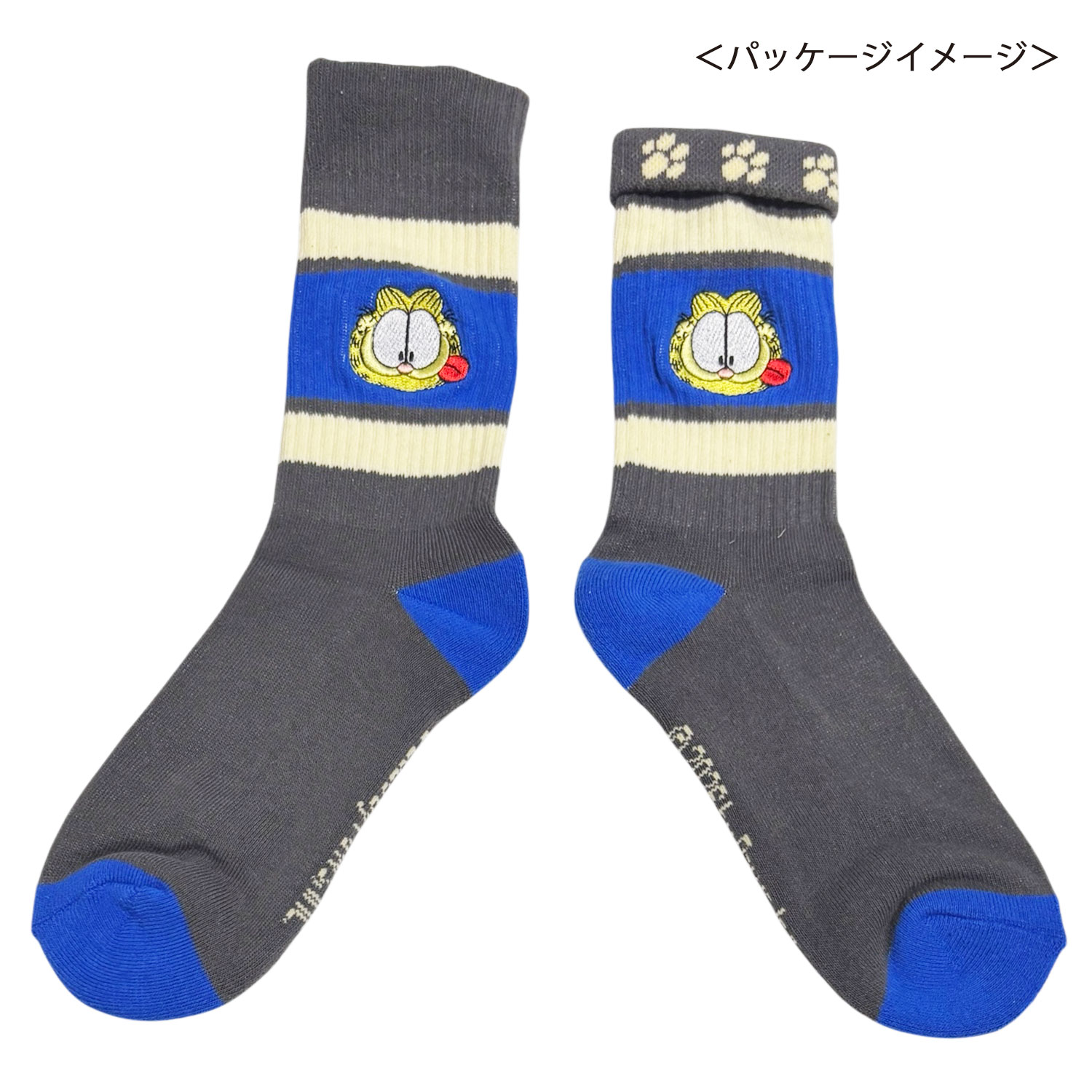[公式] メーカー直営 ガーフィールド カラフルラインソックス ガーフィールド ぺろっ