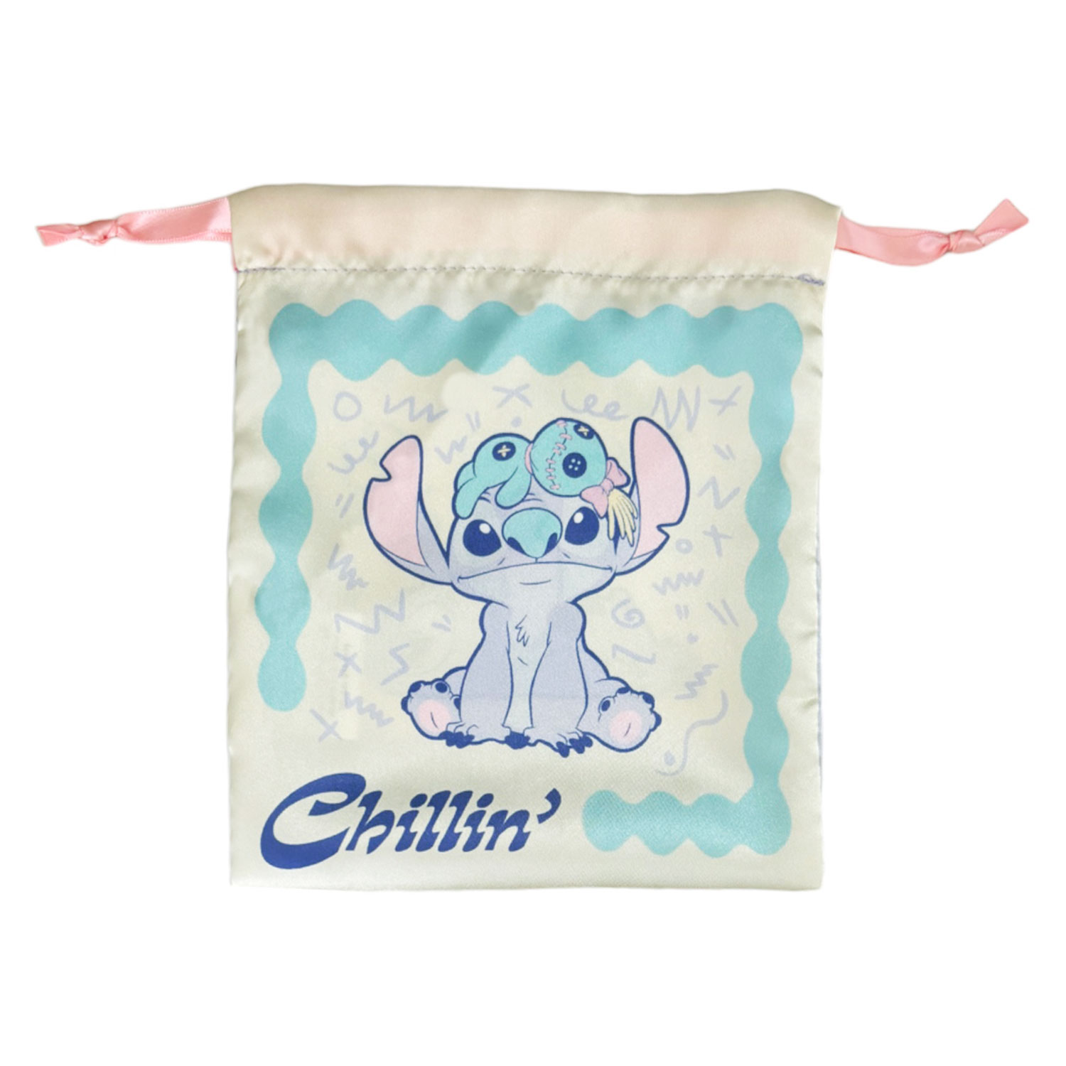 公式]ディズニー リボン巾着 スティッチ パステル | キャラクター