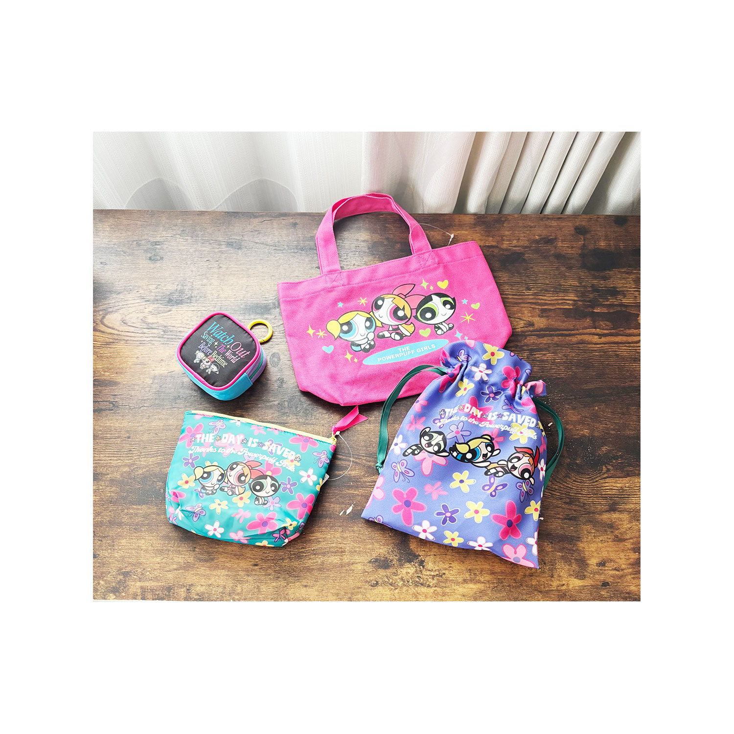 [公式] メーカー直営 パワーパフガールズ カラーマチ付きバッグ ピンク