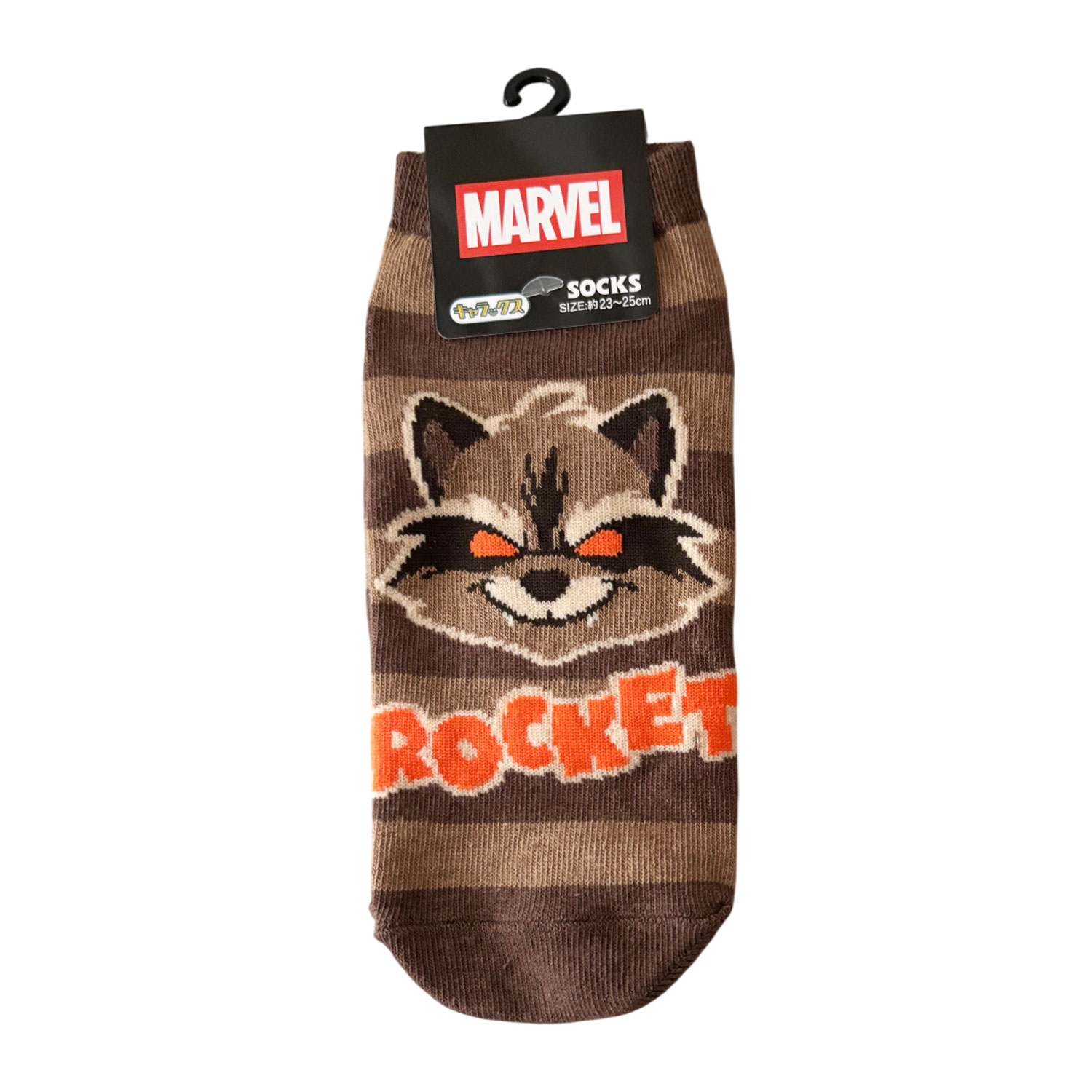 [公式] メーカー直営 MARVEL キャラックス（靴下）ガーディアンズ・オブ・ギャラクシー ロケット ボーダー