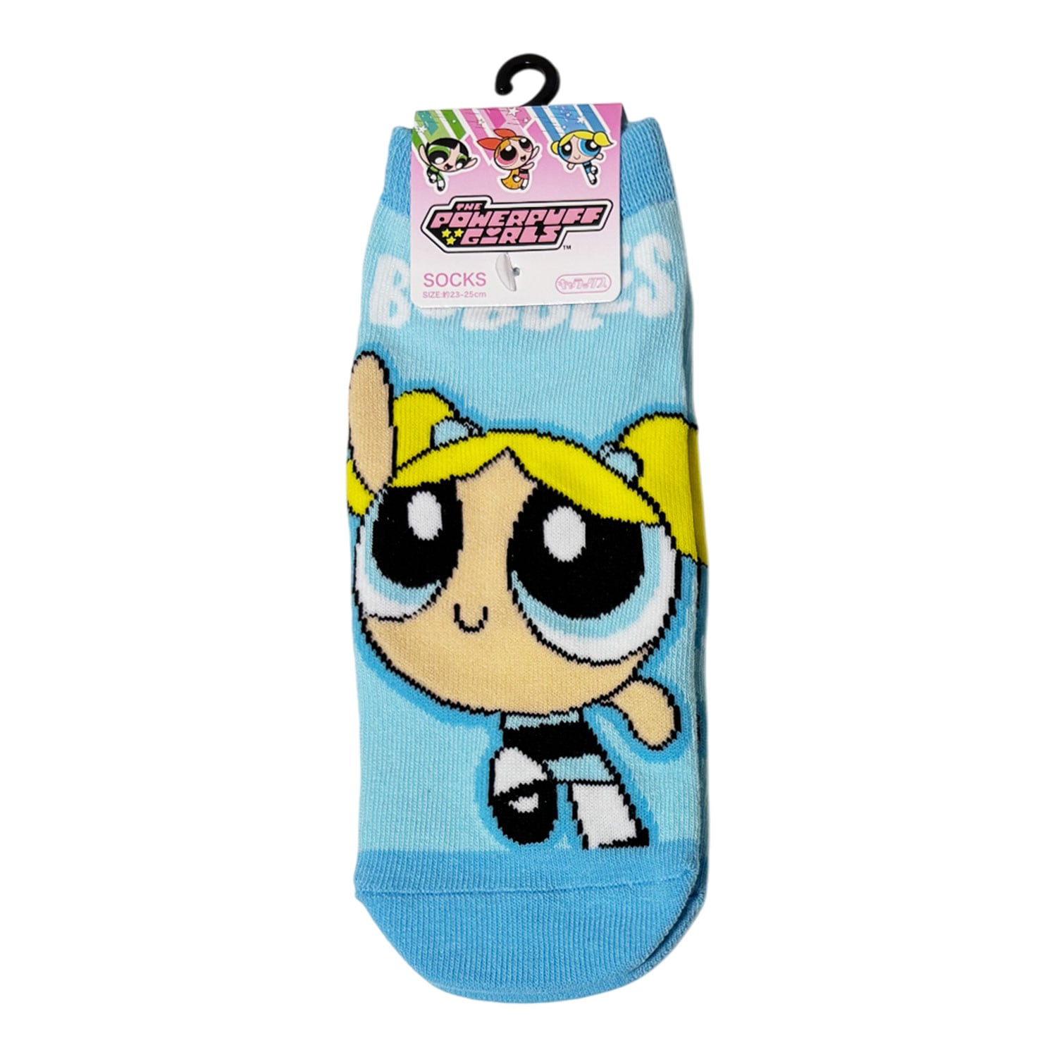 [公式]  パワーパフガールズ キャラックス（靴下）バブルス／ロゴ／ＢＬ ※3P¥1100対象