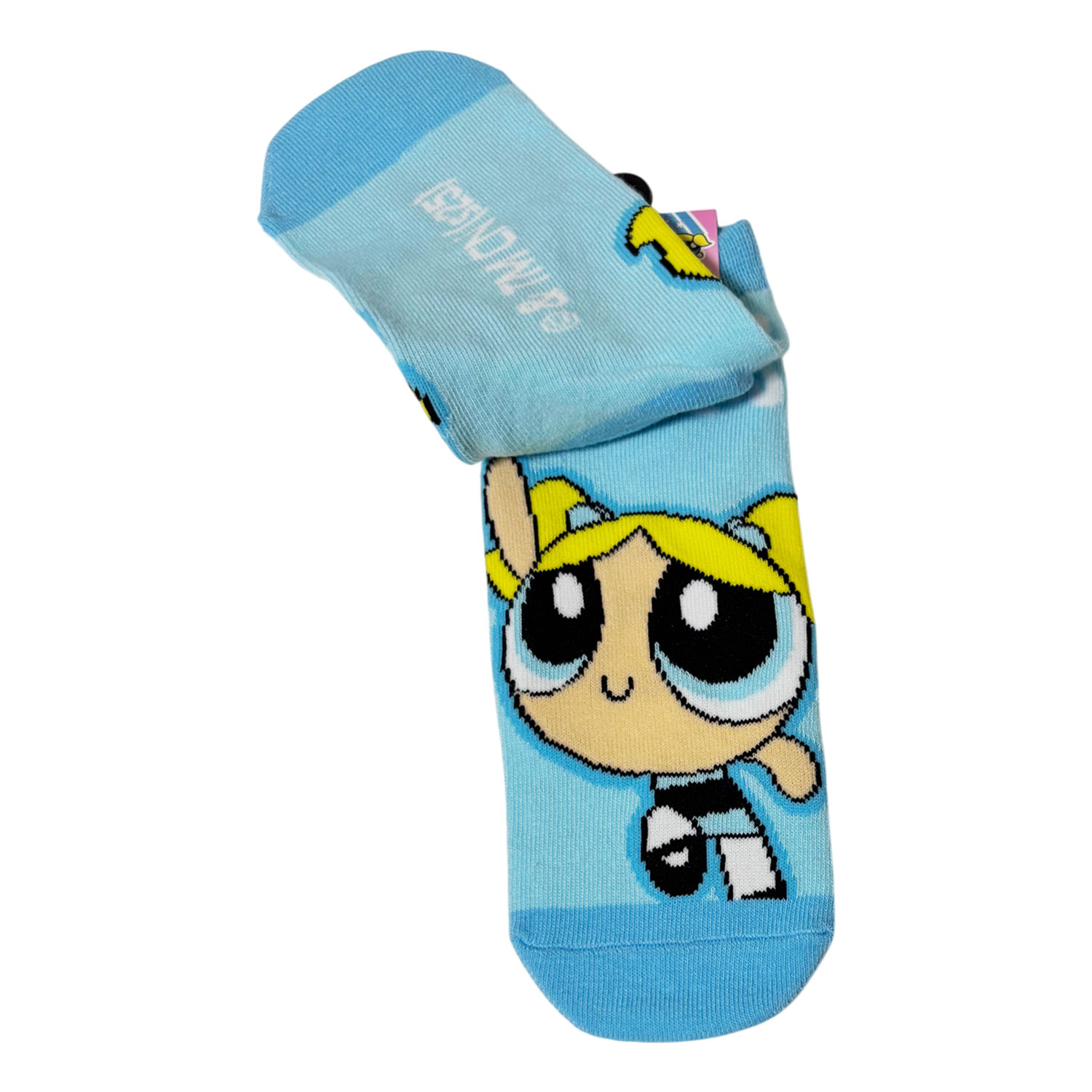 [公式]  パワーパフガールズ キャラックス（靴下）バブルス／ロゴ／ＢＬ ※3P¥1100対象