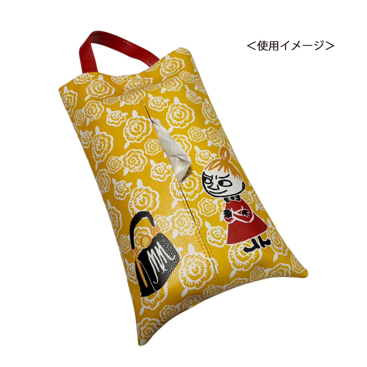 公式] メーカー直営 ムーミン 合皮ティッシュケース TIME WITH MAMMA