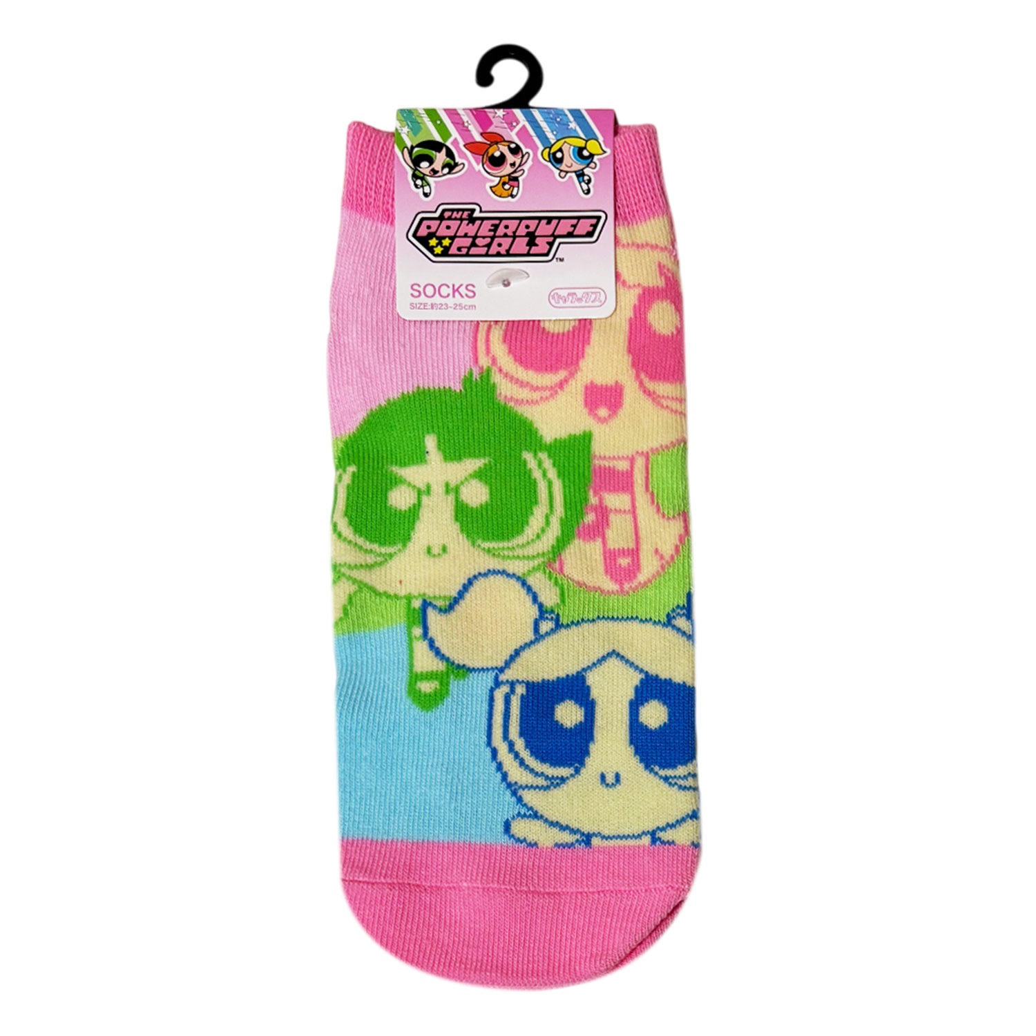 [公式] パワーパフガールズ キャラックス（靴下）みんな／レインボー ※3P¥1100対象