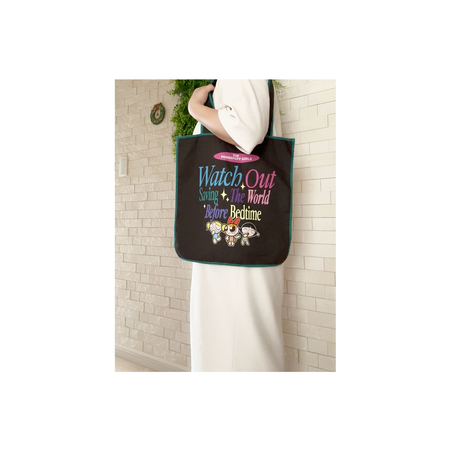 公式] メーカー直営 パワーパフガールズ フラットトートバッグ