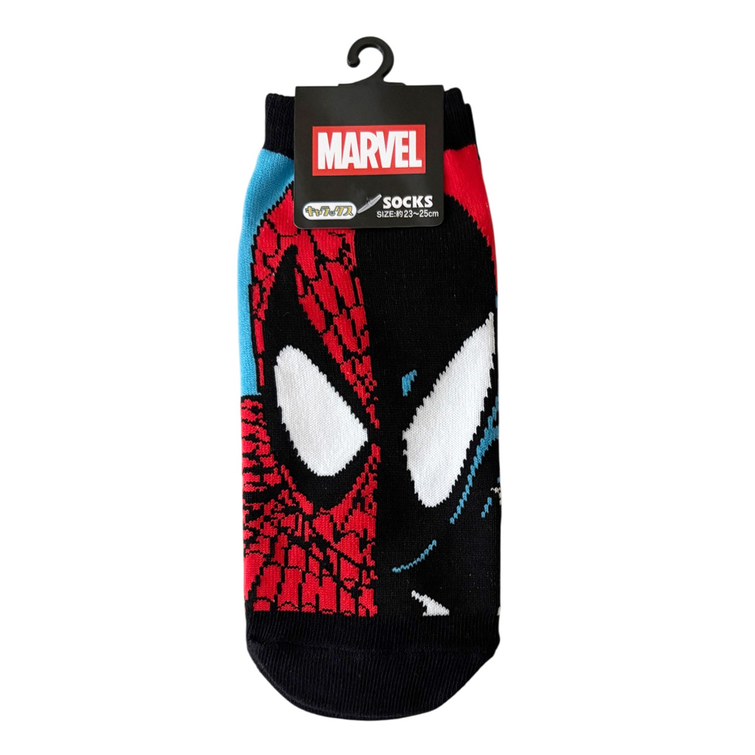 [公式] メーカー直営 MARVEL キャラックス（靴下）スパイダーマン BK