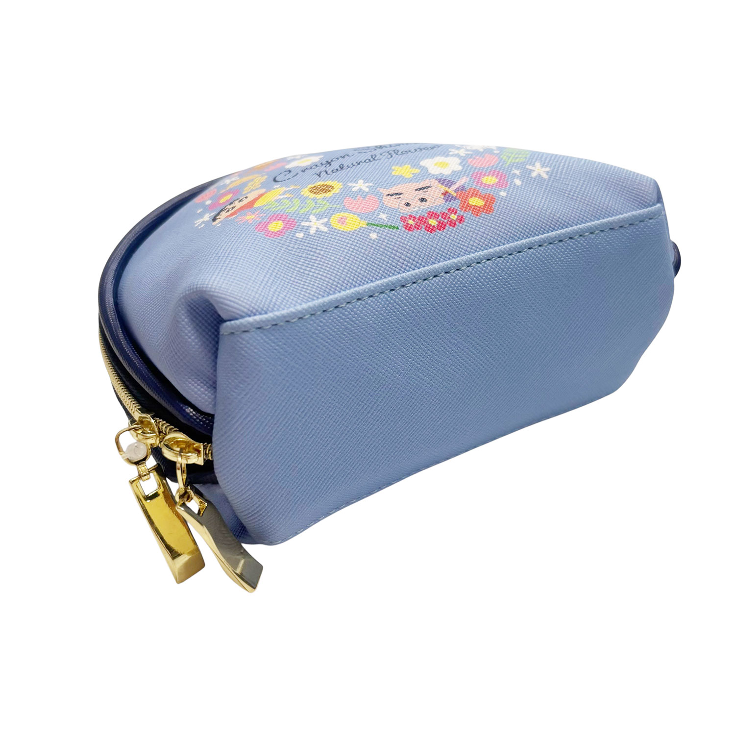 [公式] メーカー直営 クレヨンしんちゃん シェルポーチ フラワー ブルー