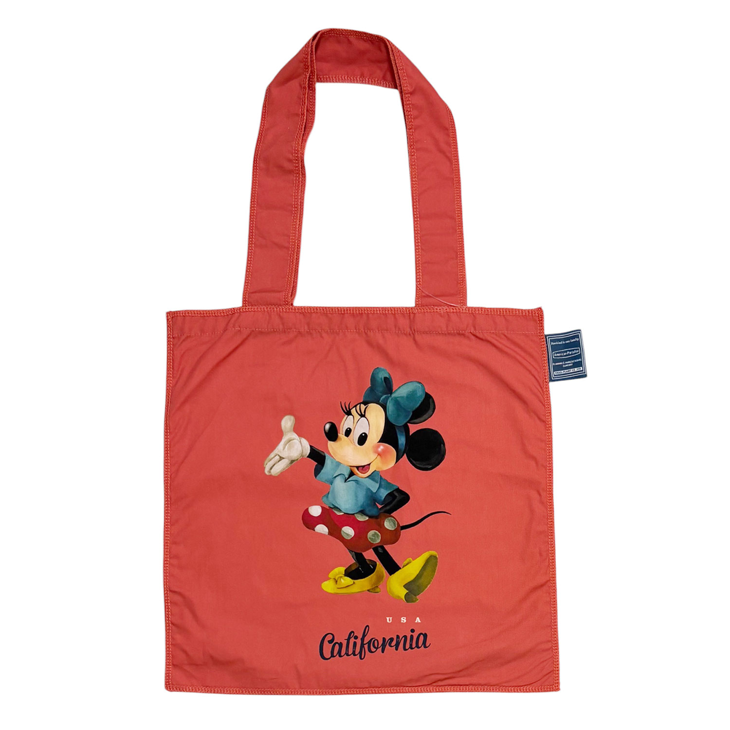 公式] Disney American Paradise フラットトートバッグ ミニーマウス