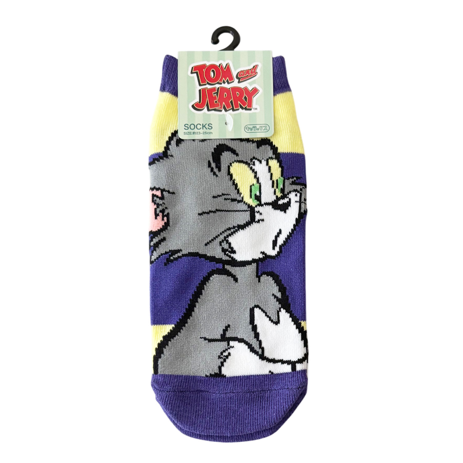 [公式] メーカー直営 トムとジェリー キャラックス（靴下）パープル×イエロー