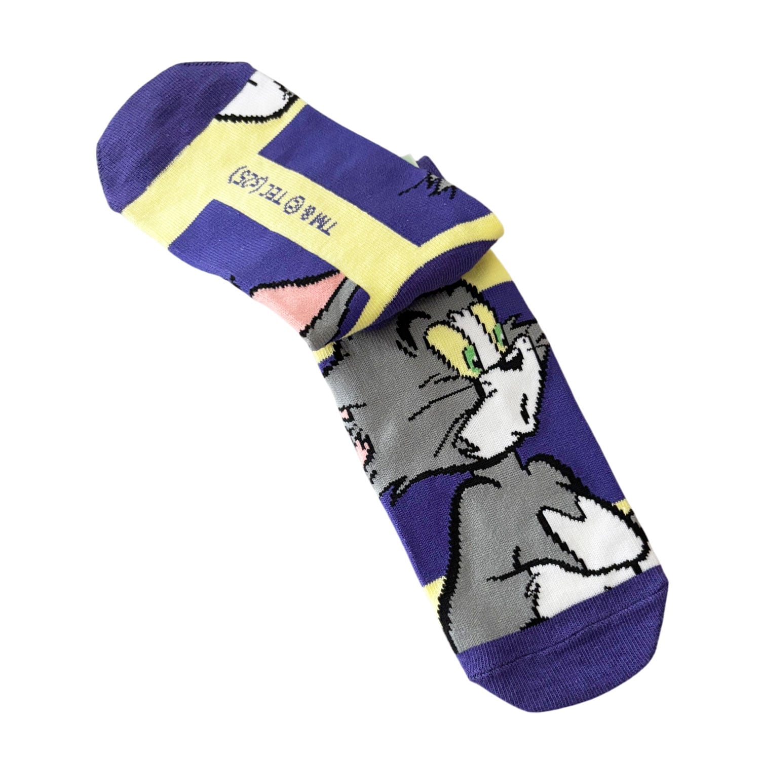 [公式] メーカー直営 トムとジェリー キャラックス（靴下）パープル×イエロー