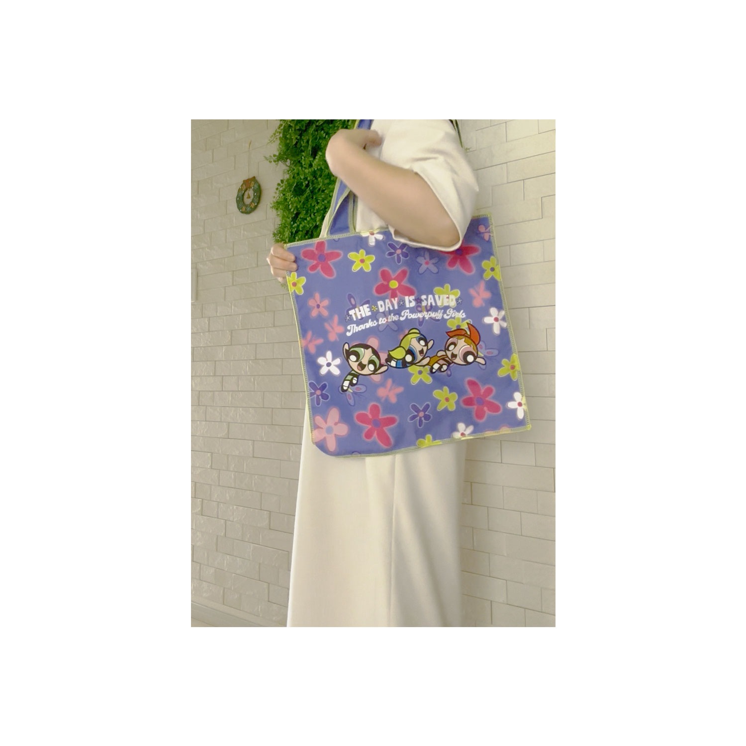 [公式] メーカー直営 パワーパフガールズ フラットトートバッグ パープル
