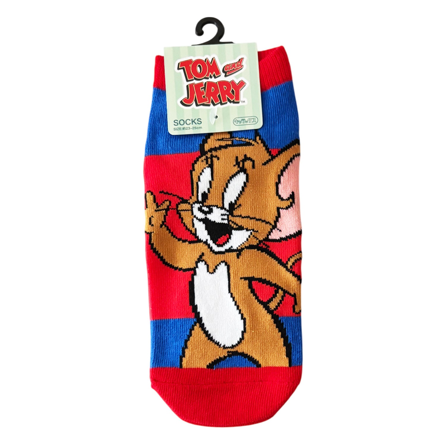 [公式] メーカー直営 トムとジェリー キャラックス（靴下）レッド×ブルー