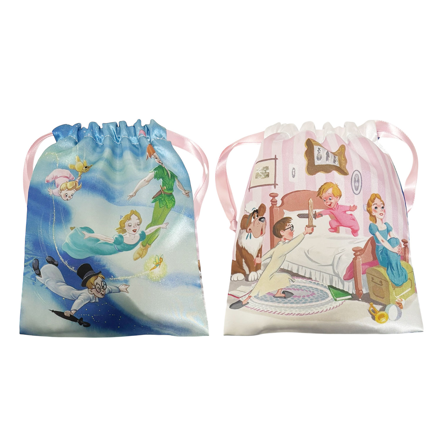 [公式] メーカー直営 ディズニー リボン巾着 ピーター・パン 夜空と部屋