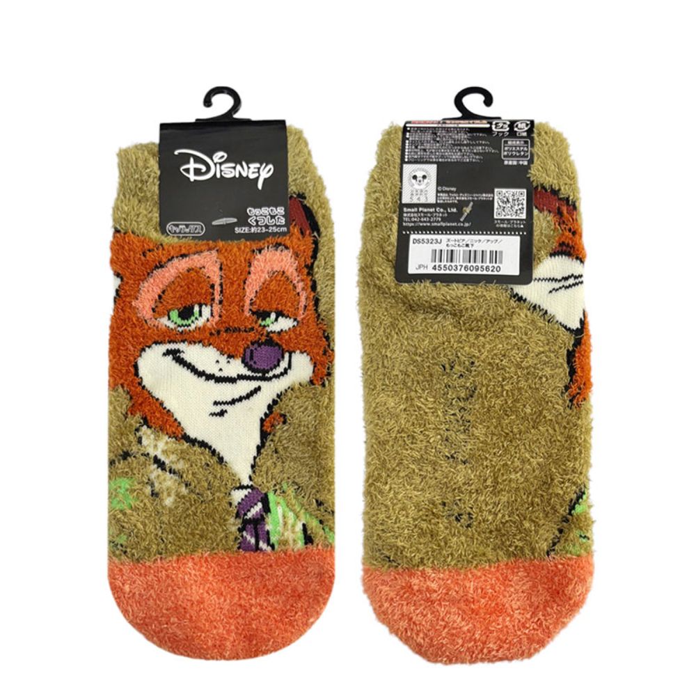 [公式] メーカー直営 ディズニー ズートピア もっこもこ靴下 ニック アップ