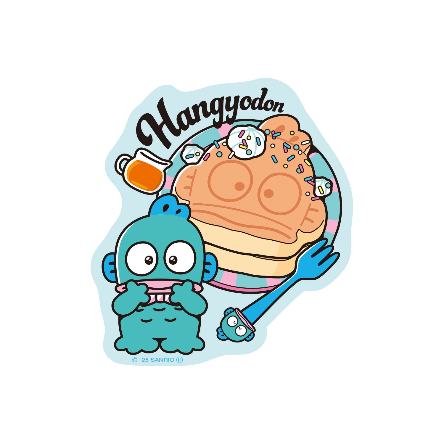 [公式] メーカー直営 サンリオキャラクターズ キャラクターステッカー ハンギョドン パンケーキ