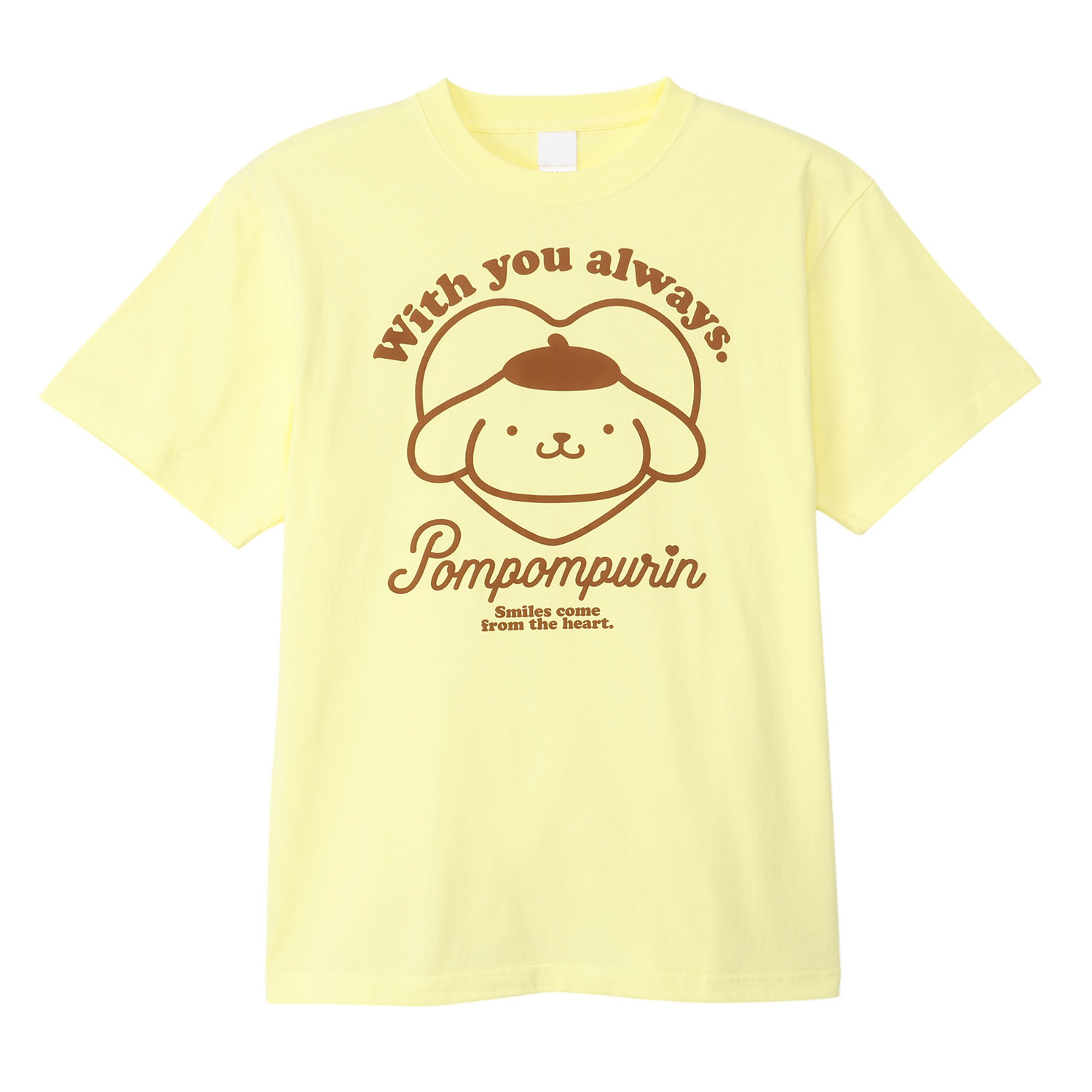 [公式] メーカー直営 サンリオキャラクターズ 発泡プリント Tシャツ ポムポムプリン ハート