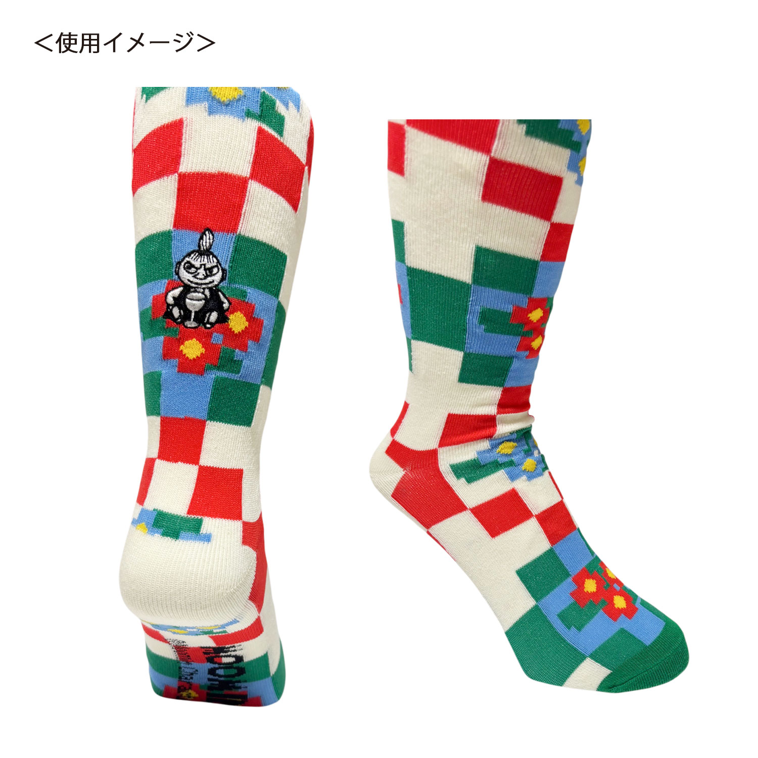 [公式] MOOMIN/NOSTALGICA（ムーミン/ノスタルジカ）刺繍ソックス リトルミイ フラワー アイボリー