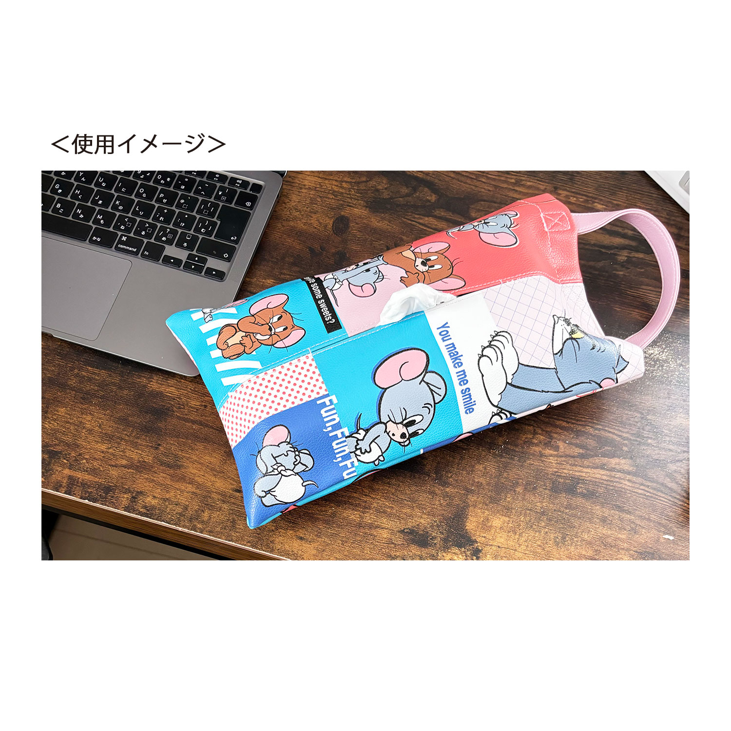 [公式]  合皮ティッシュケース  トムとジェリー　コミック
