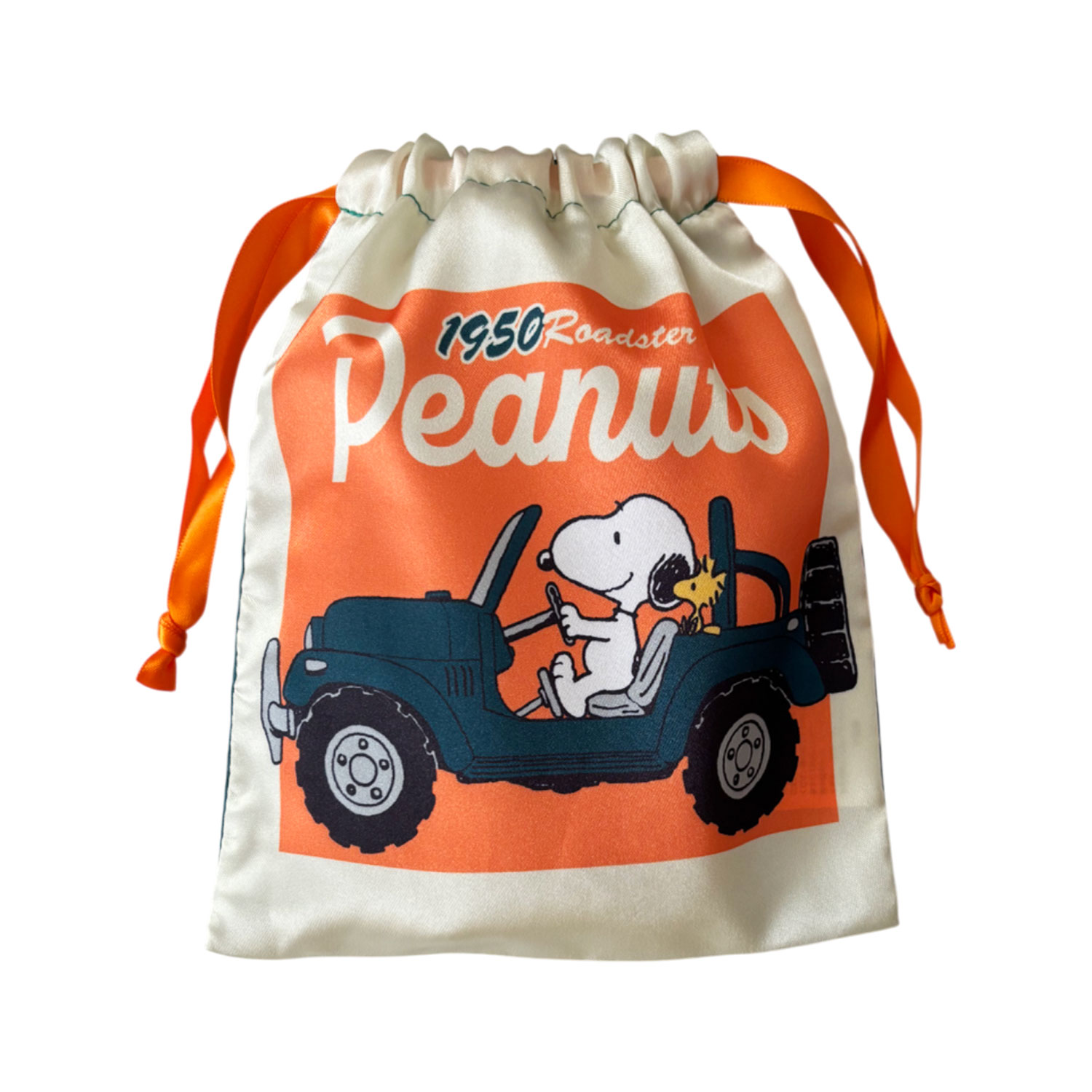 公式] メーカー直営 PEANUTS スヌーピー リボン巾着 ドライブ
