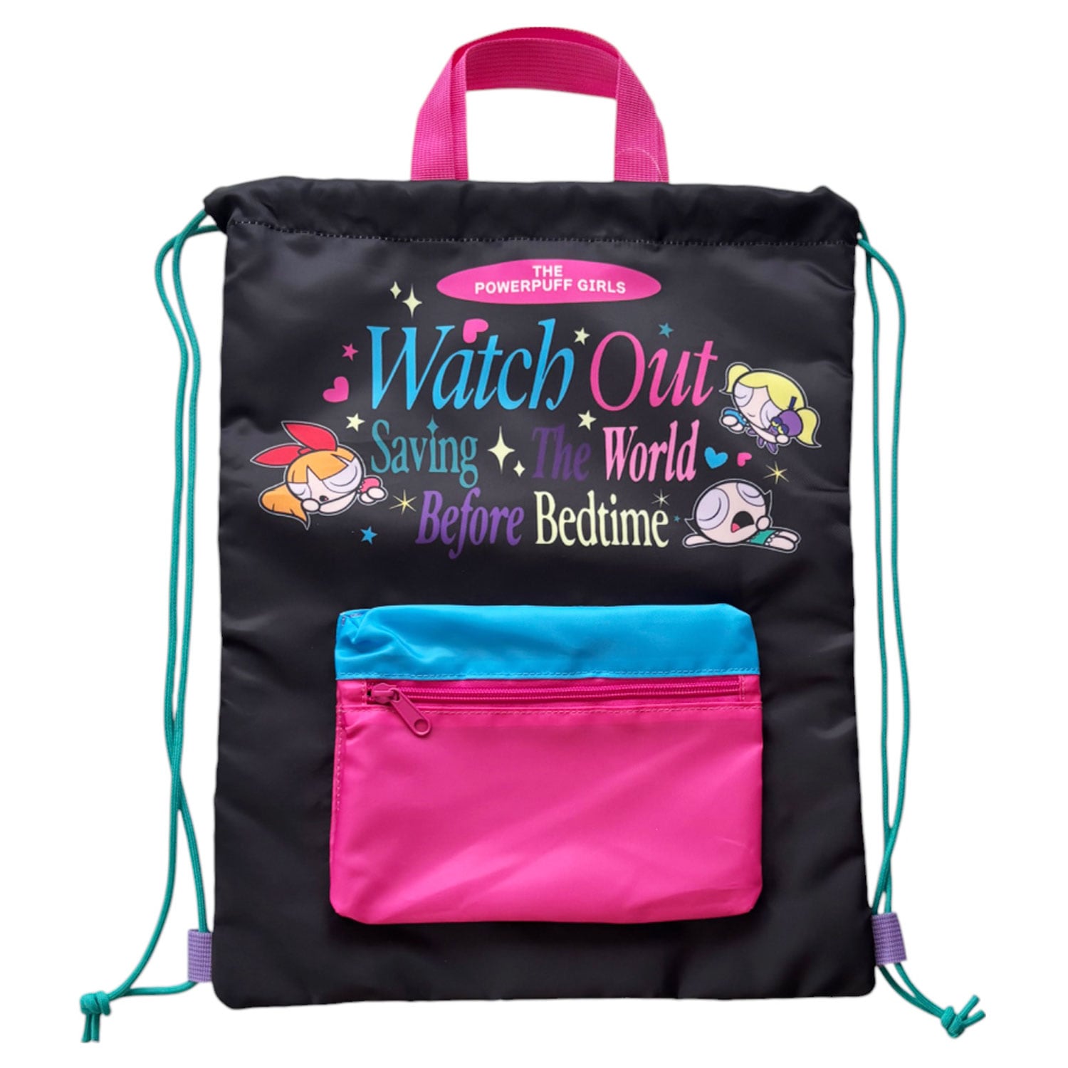 [公式] メーカー直営 パワーパフガールズ ナップサック ブラック