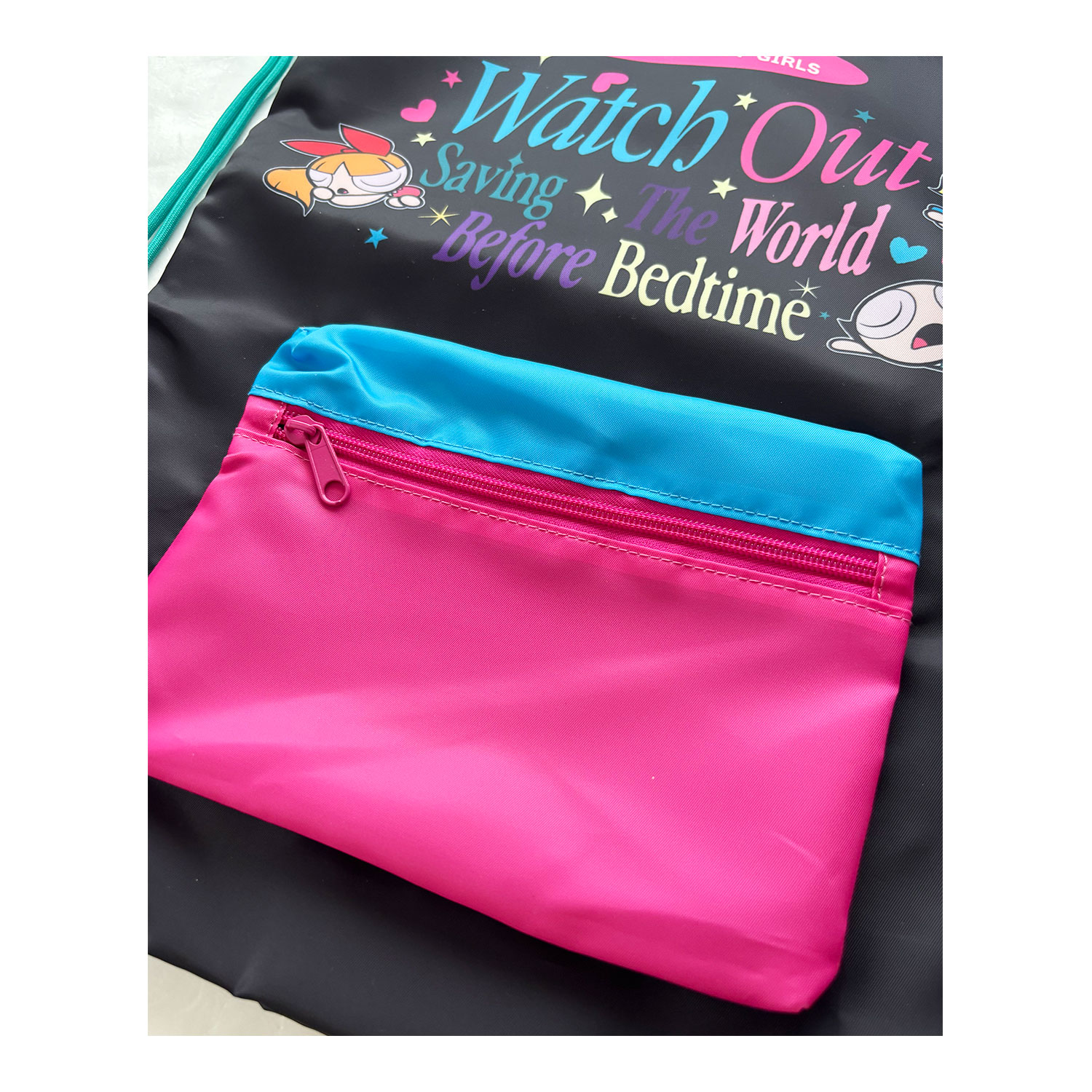 [公式] メーカー直営 パワーパフガールズ ナップサック ブラック