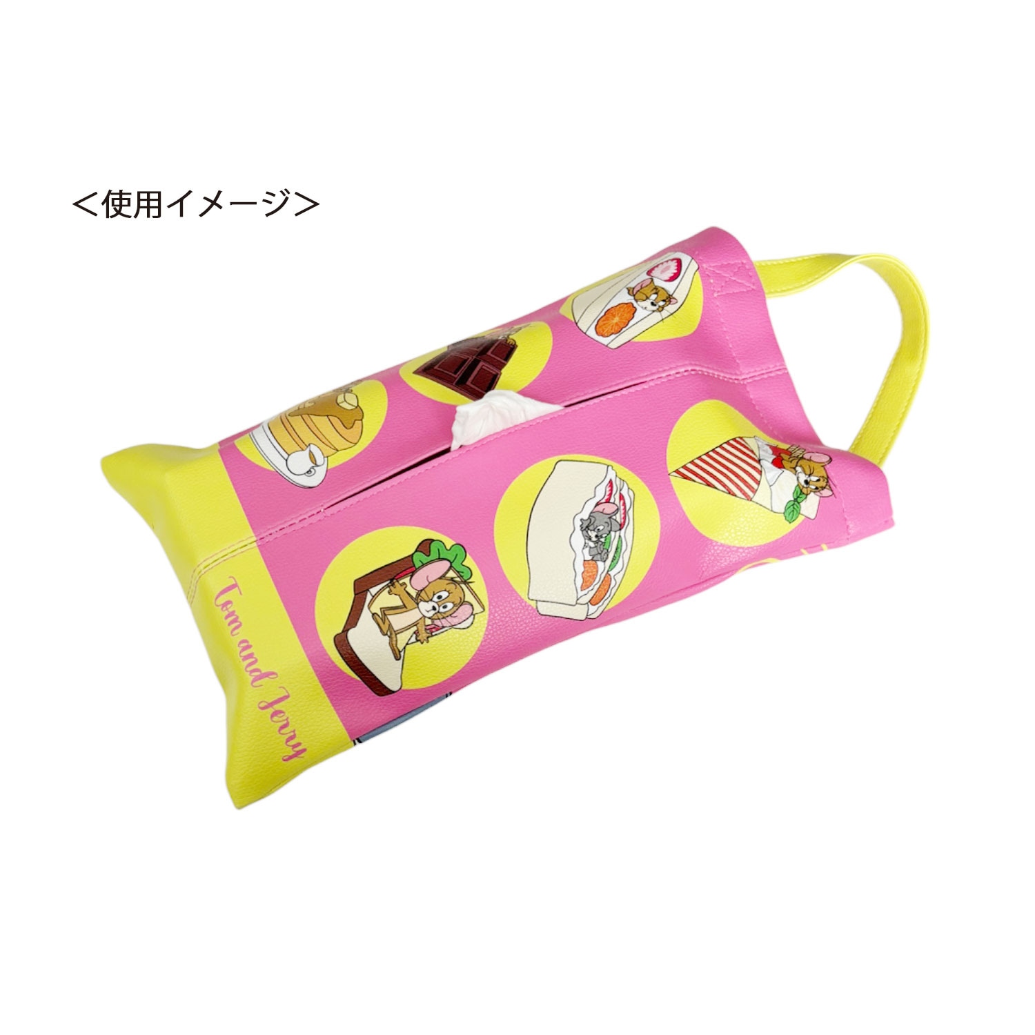 公式] 合皮ティッシュケース トムとジェリー スイーツ | キャラクター