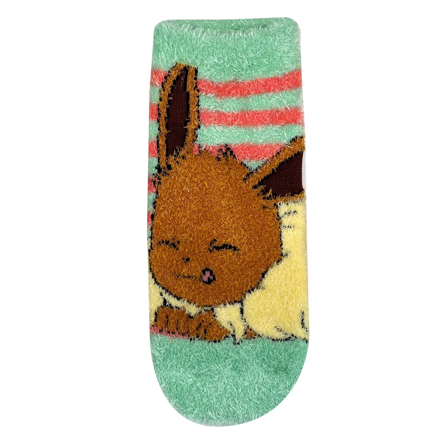 [公式] メーカー直営 ポケットモンスター もっこもこ靴下  (レディース) イーブイ ボーダー