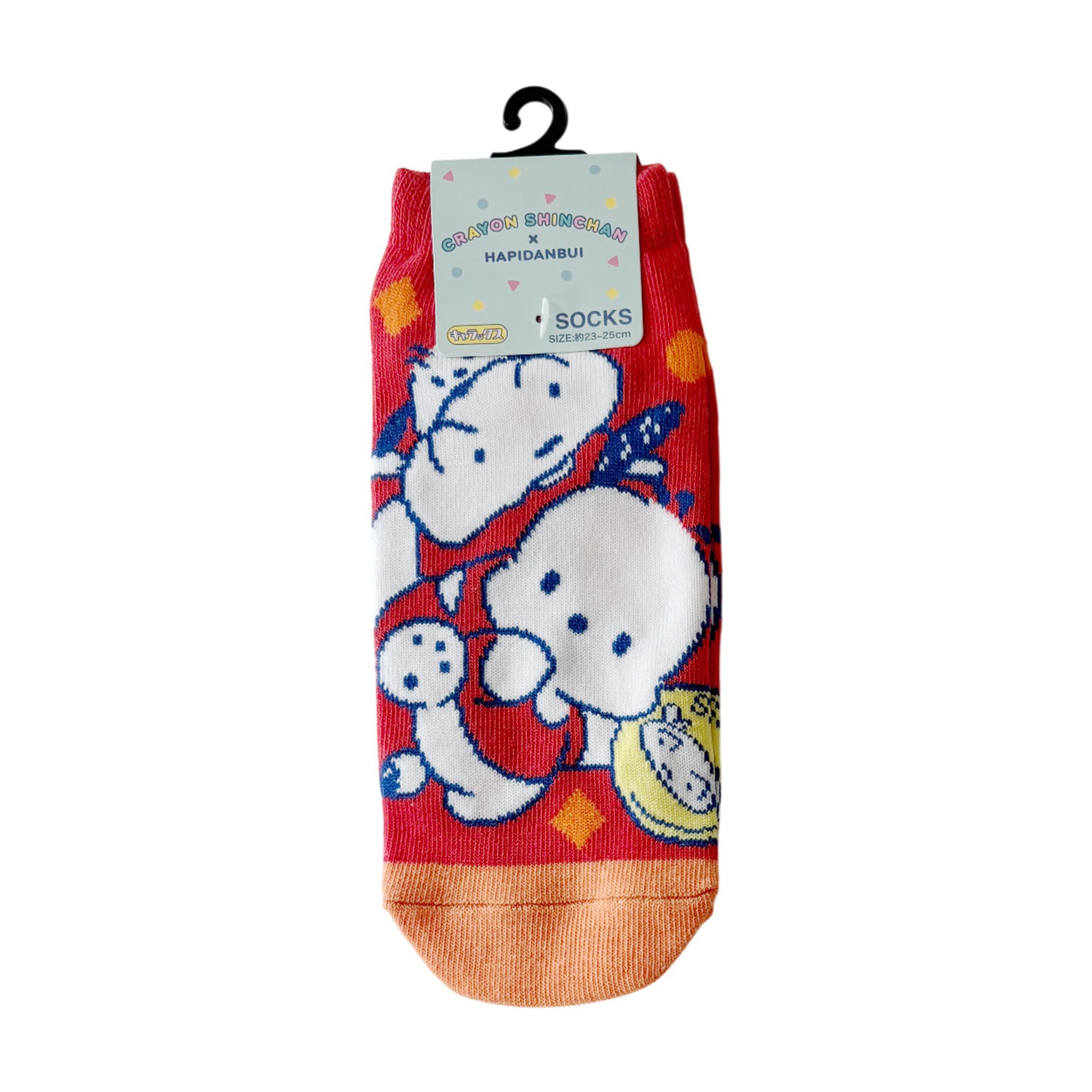 [公式] メーカー直営 CRAYON SHINCHAN × HAPIDANBUI キャラックス（靴下）シロとポチャッコ