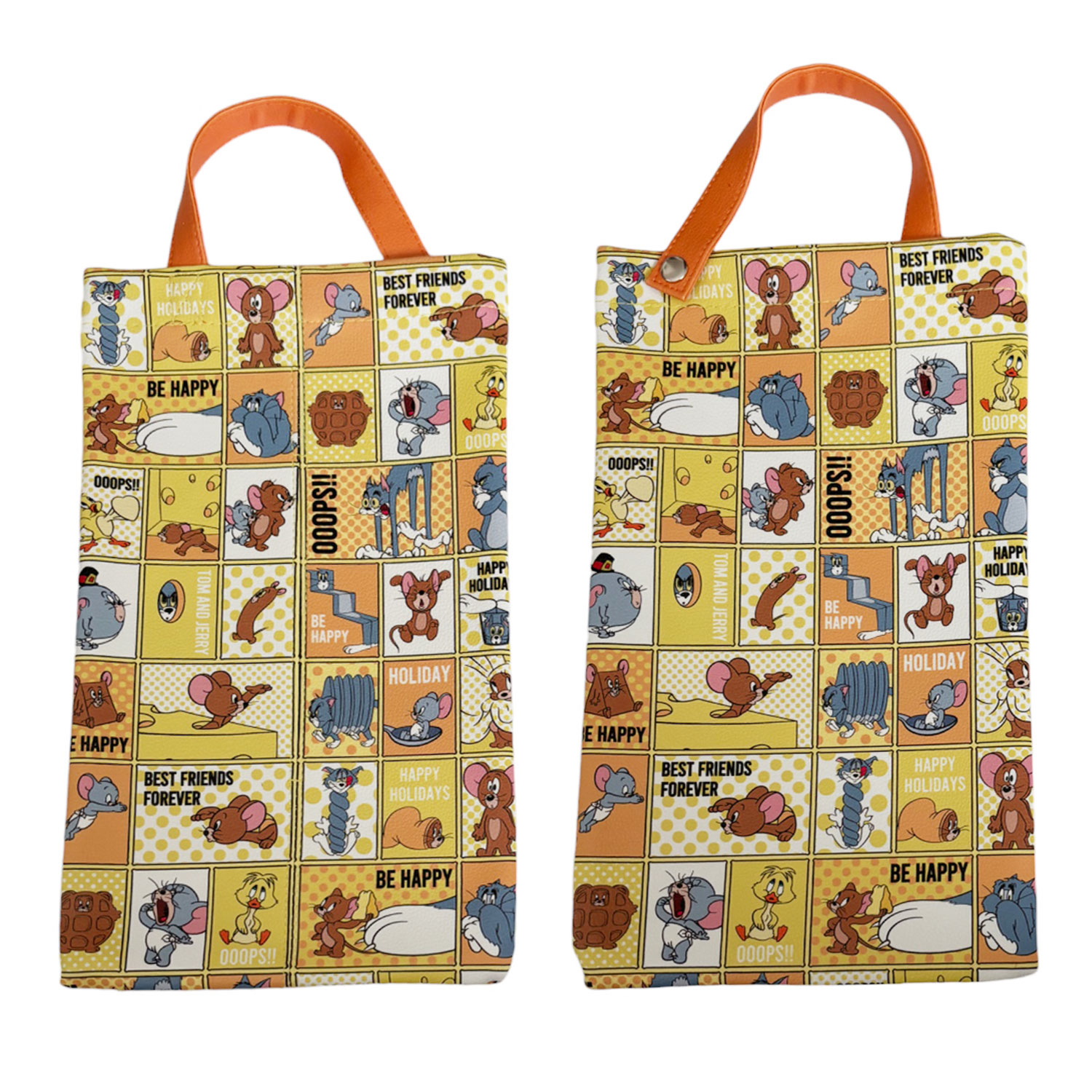 [公式]  合皮ティッシュケース  トムとジェリー　ハッピー