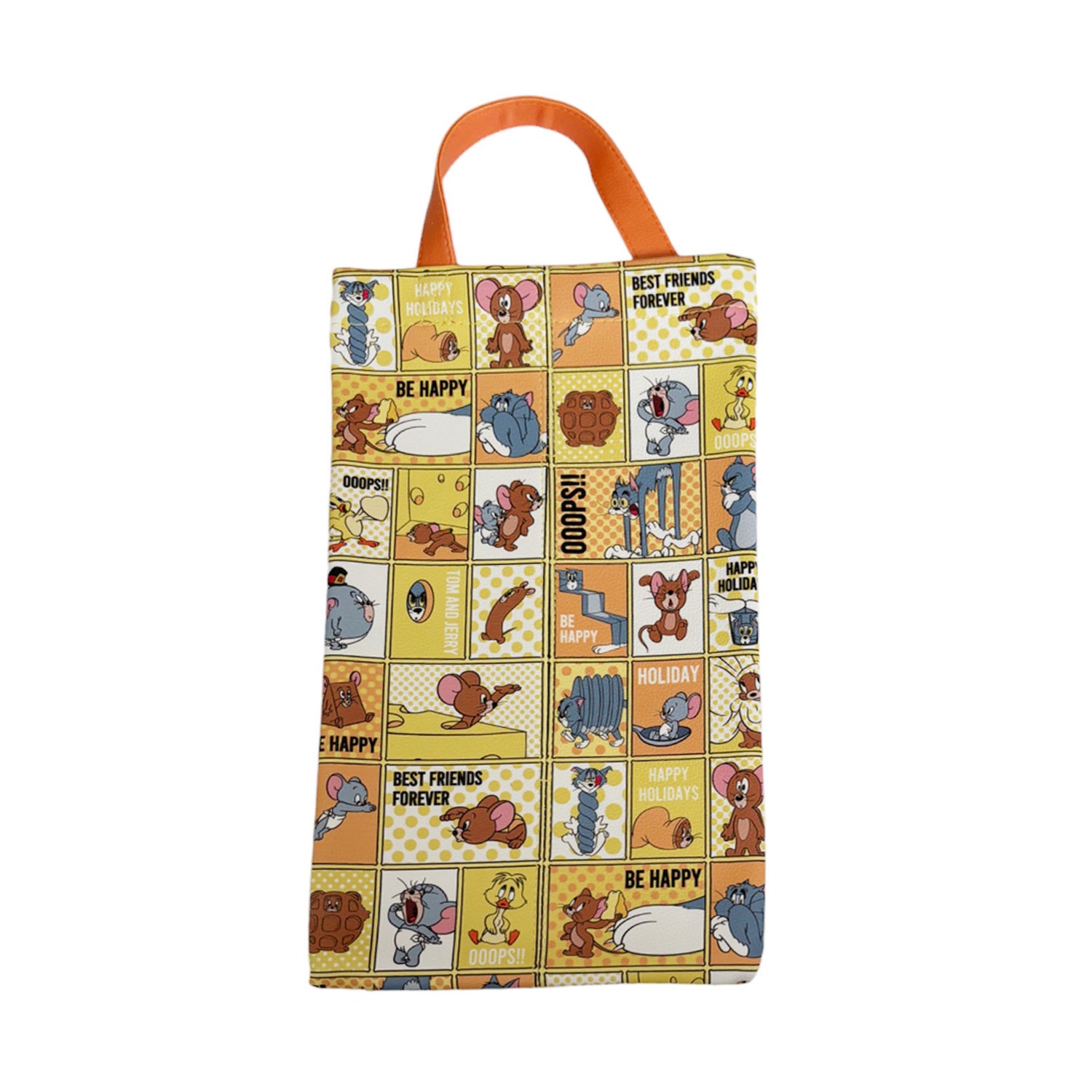 [公式]  合皮ティッシュケース  トムとジェリー　ハッピー