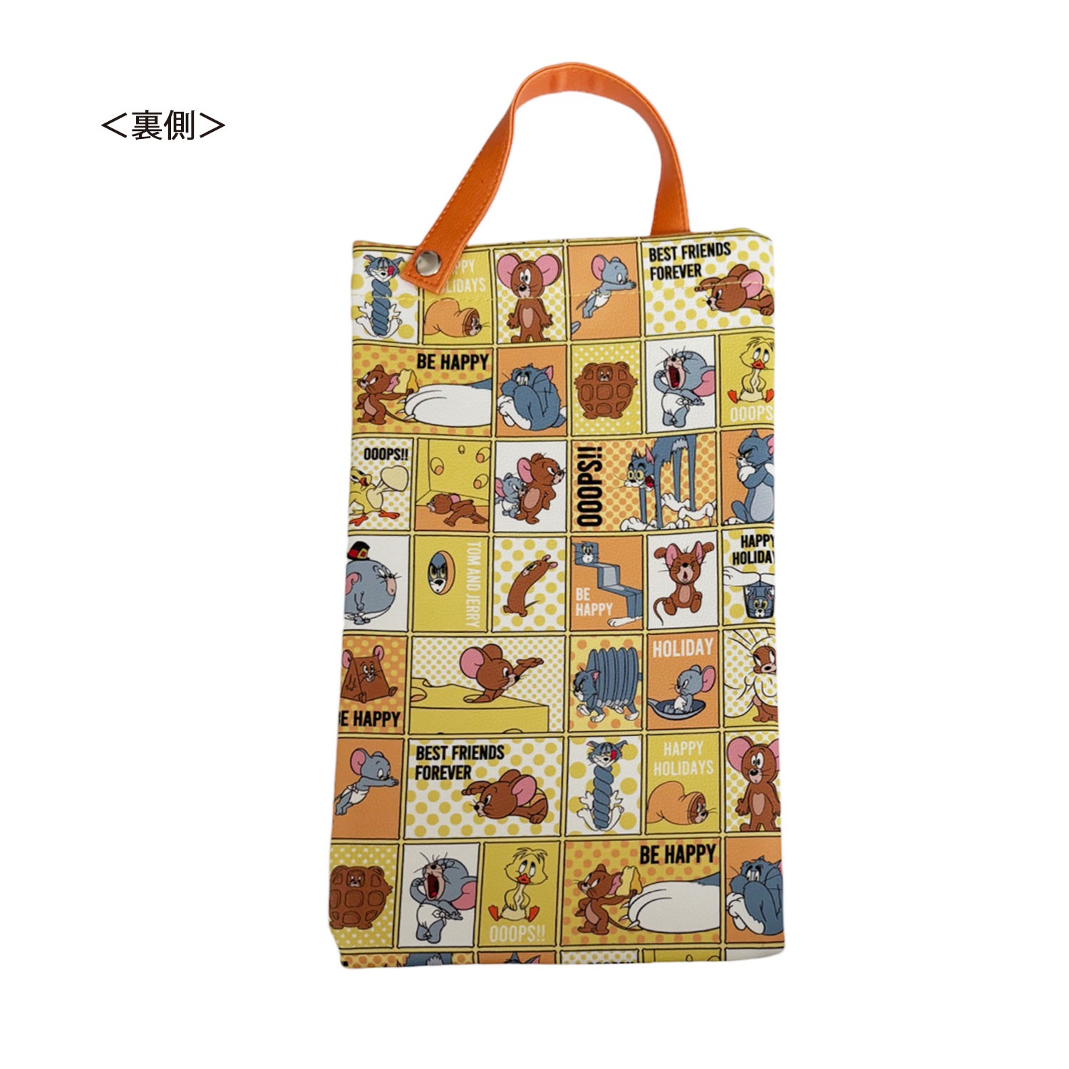 [公式]  合皮ティッシュケース  トムとジェリー　ハッピー