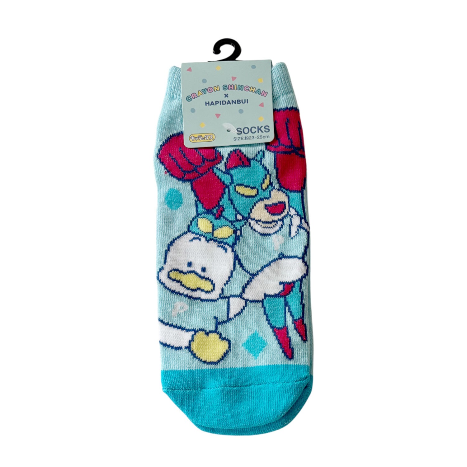 [公式] メーカー直営 CRAYON SHINCHAN × HAPIDANBUI キャラックス（靴下）アクション仮面とペックル