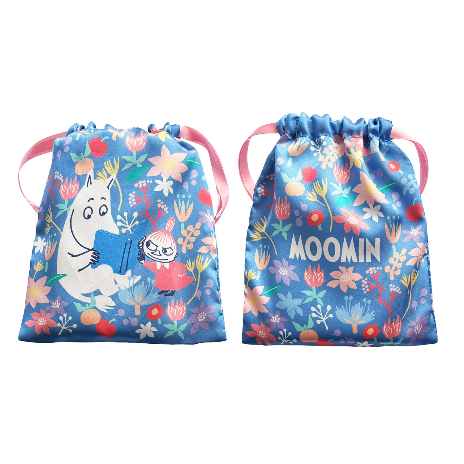 [公式] メーカー直営 ムーミン リボン巾着 お花畑と本