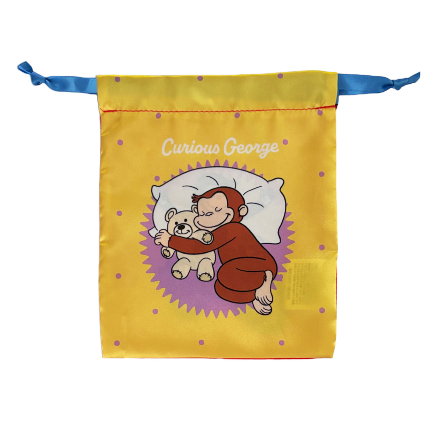 おさるのジョージ リボン巾着 ドット