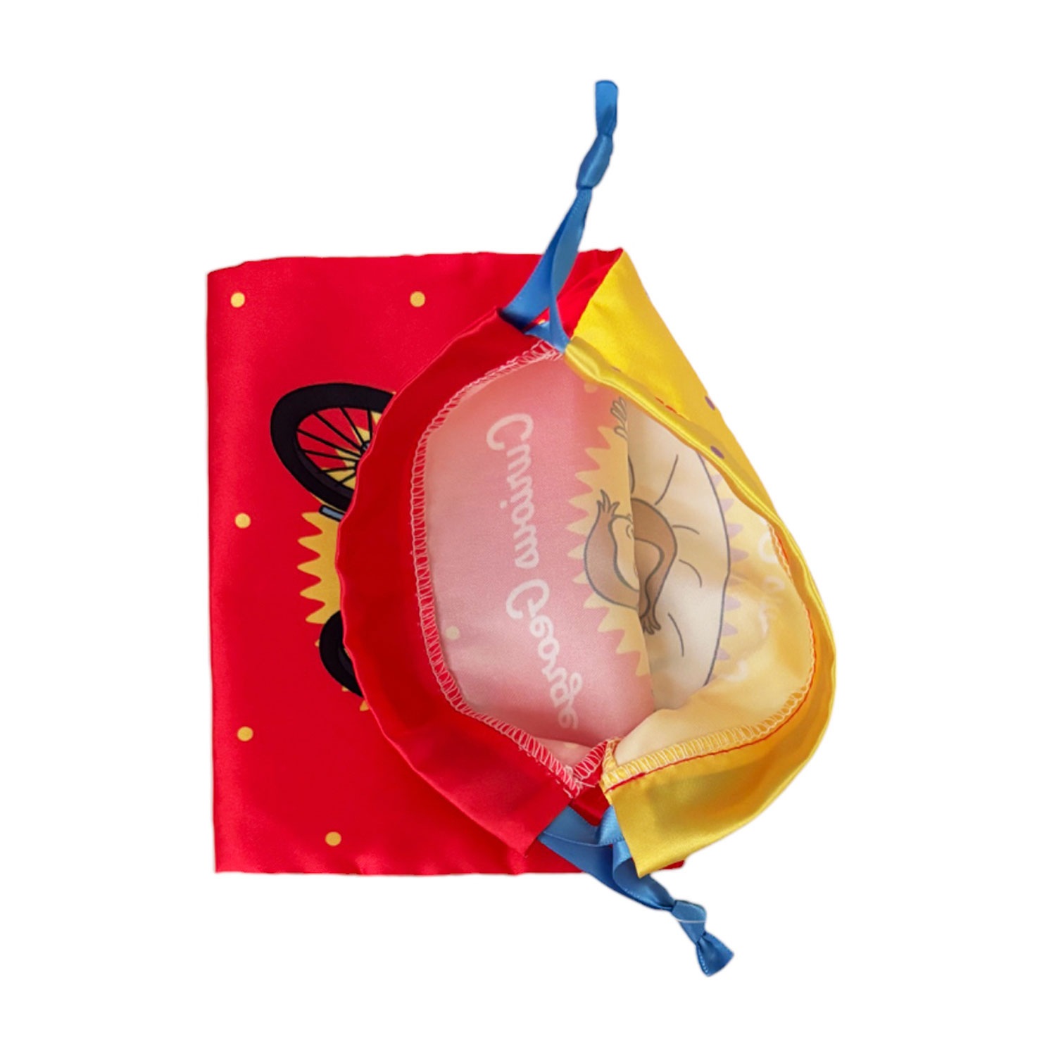 おさるのジョージ リボン巾着 ドット