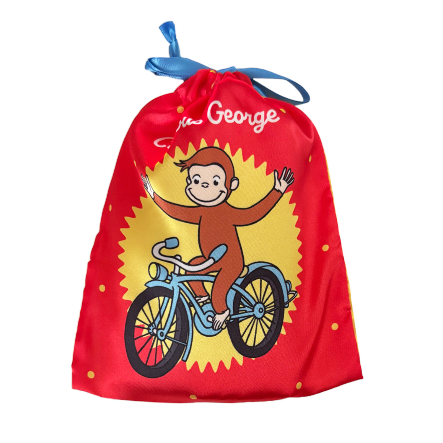 おさるのジョージ リボン巾着 ドット