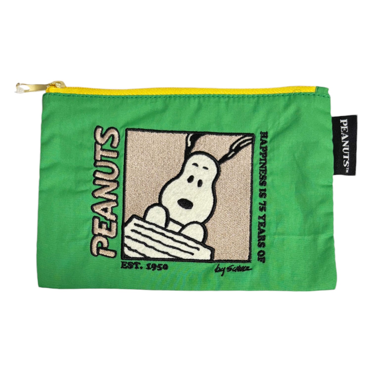 公式] PEANUTS スヌーピー 75周年 コスメティックポーチ GR