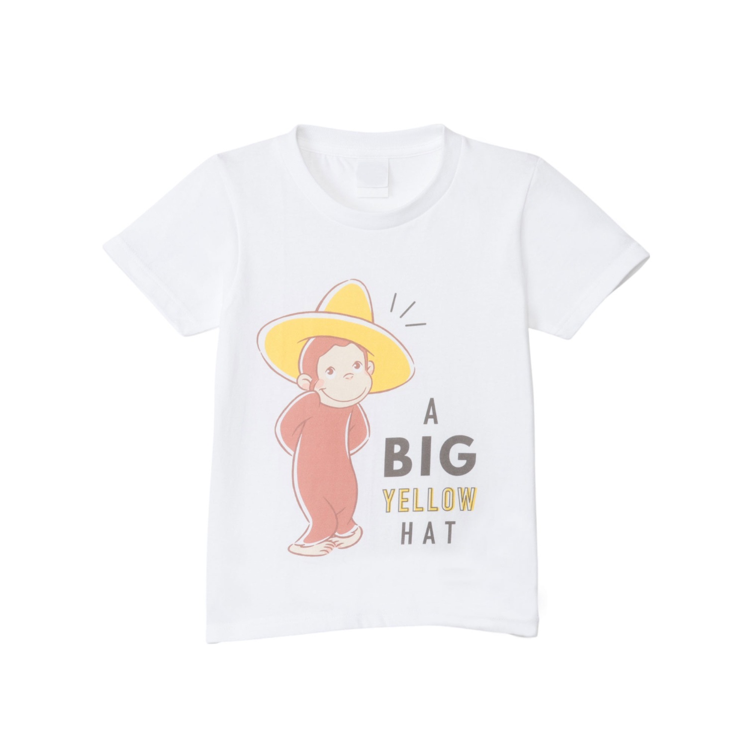 [公式]おさるのジョージ　Ｔシャツ　ジョージ 黄色い帽子　親子お揃い可能　キッズ120cm　/大人Lサイズ