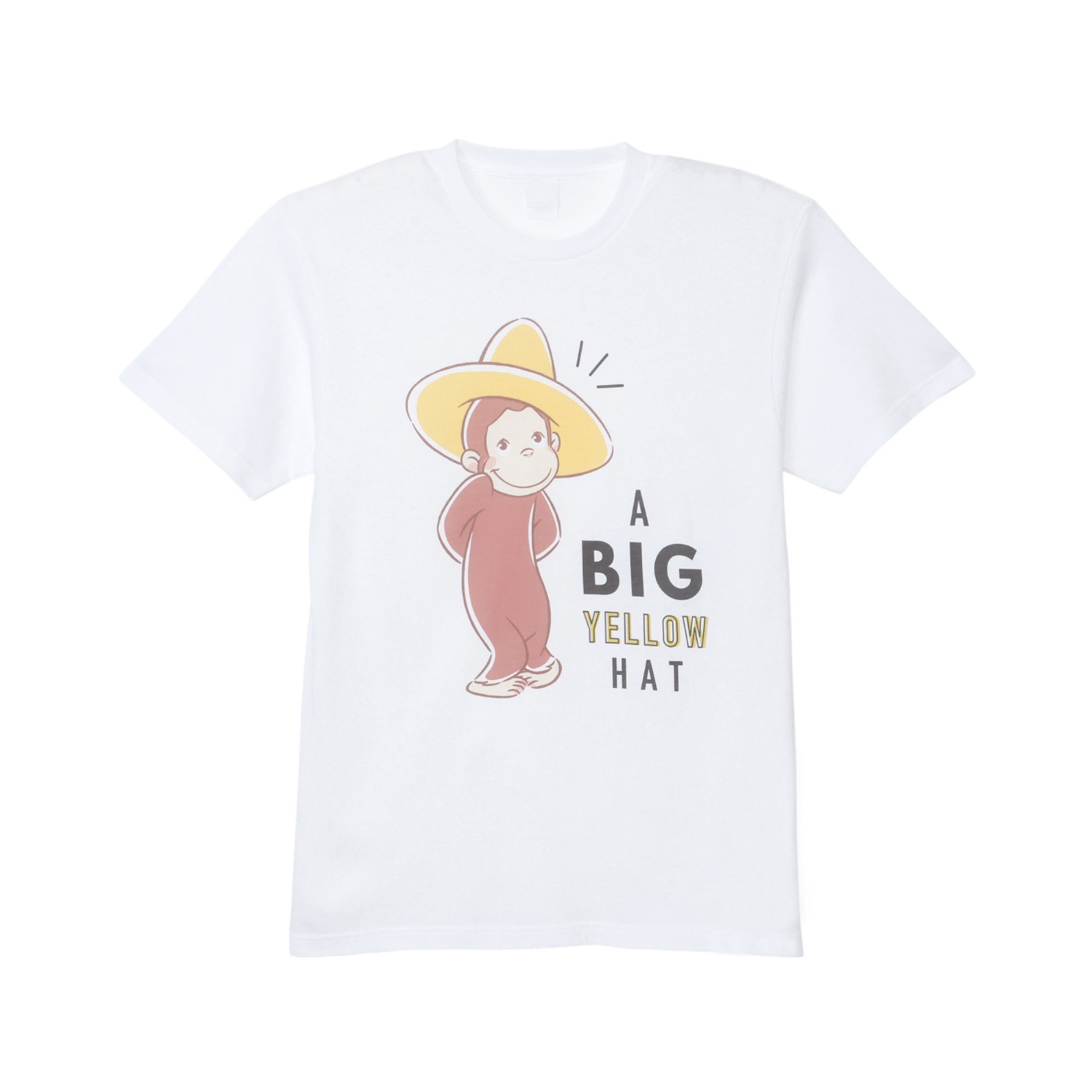 [公式]おさるのジョージ　Ｔシャツ　ジョージ 黄色い帽子　親子お揃い可能　キッズ120cm　/大人Lサイズ