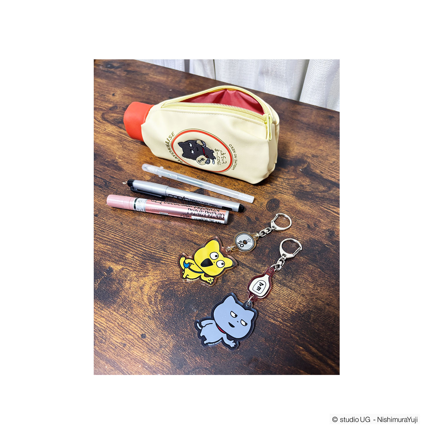 公式] スタジオUG（にしむらゆうじ）2連アクリルキーホルダー金田こん