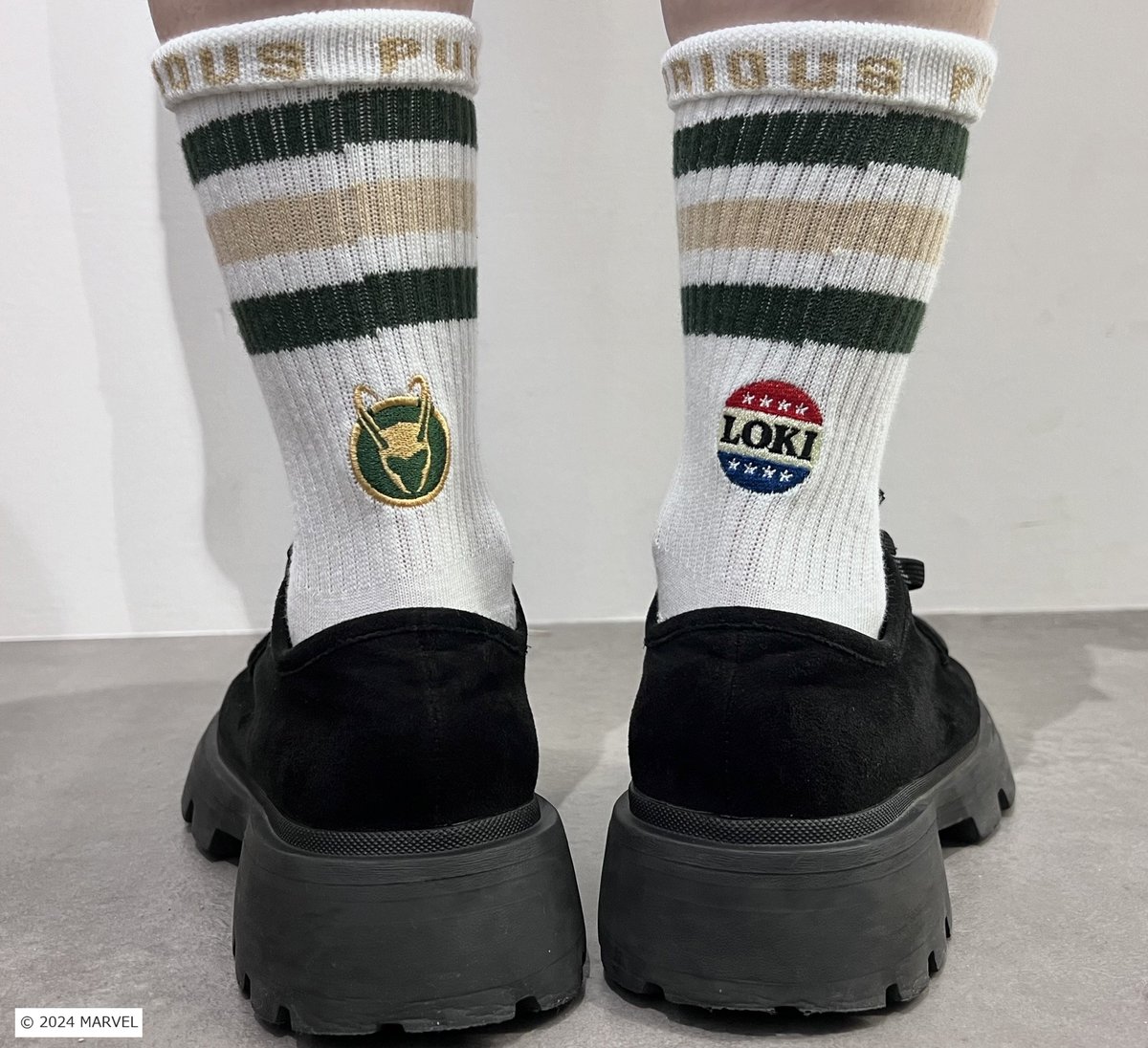 [公式]メーカー直営 MARVEL ワンポイント刺繍 メンズソックス ムーンナイト　/25～27cm