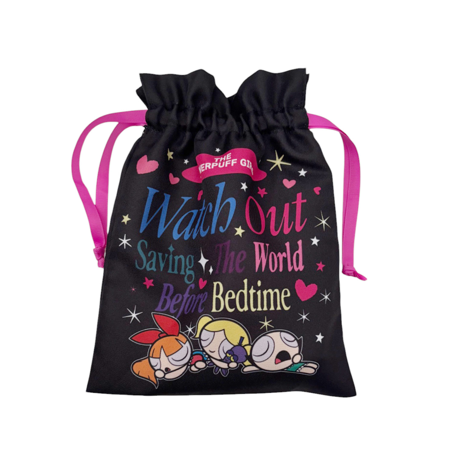 [公式] メーカー直営 パワーパフガールズ トラベル巾着 ブラック