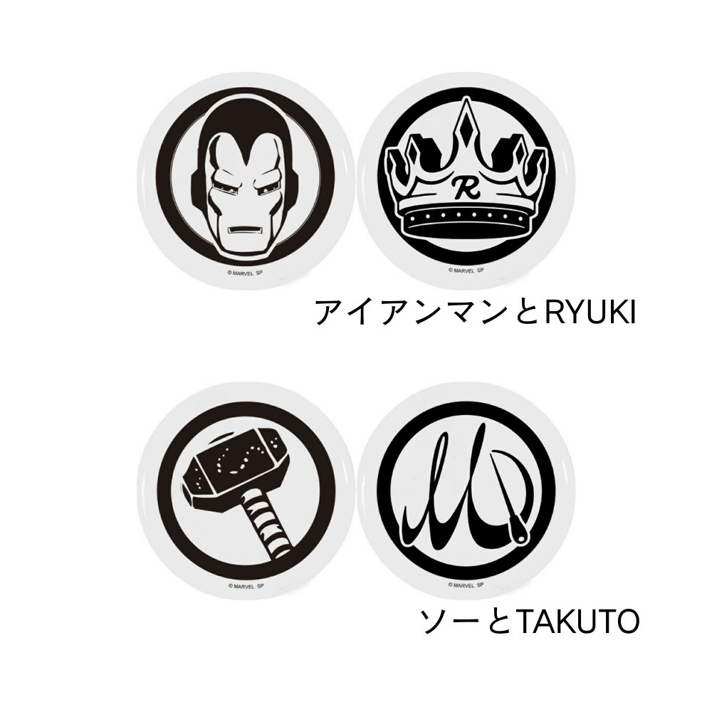 公式] MARVEL | MAZZEL アイコン ブラインド 缶バッジ 2Pセット