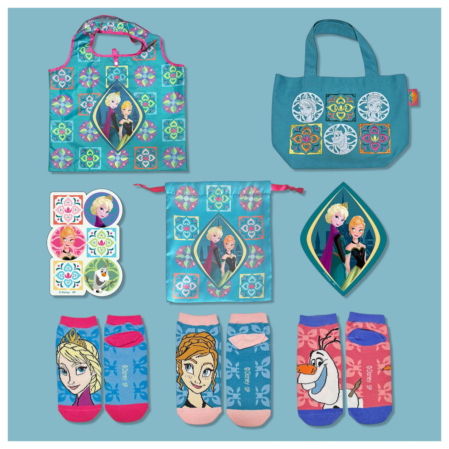 [公式] メーカー直営 ディズニー アナと雪の女王 キャラックス（レディース靴下）エルサ ノルディックフラワー